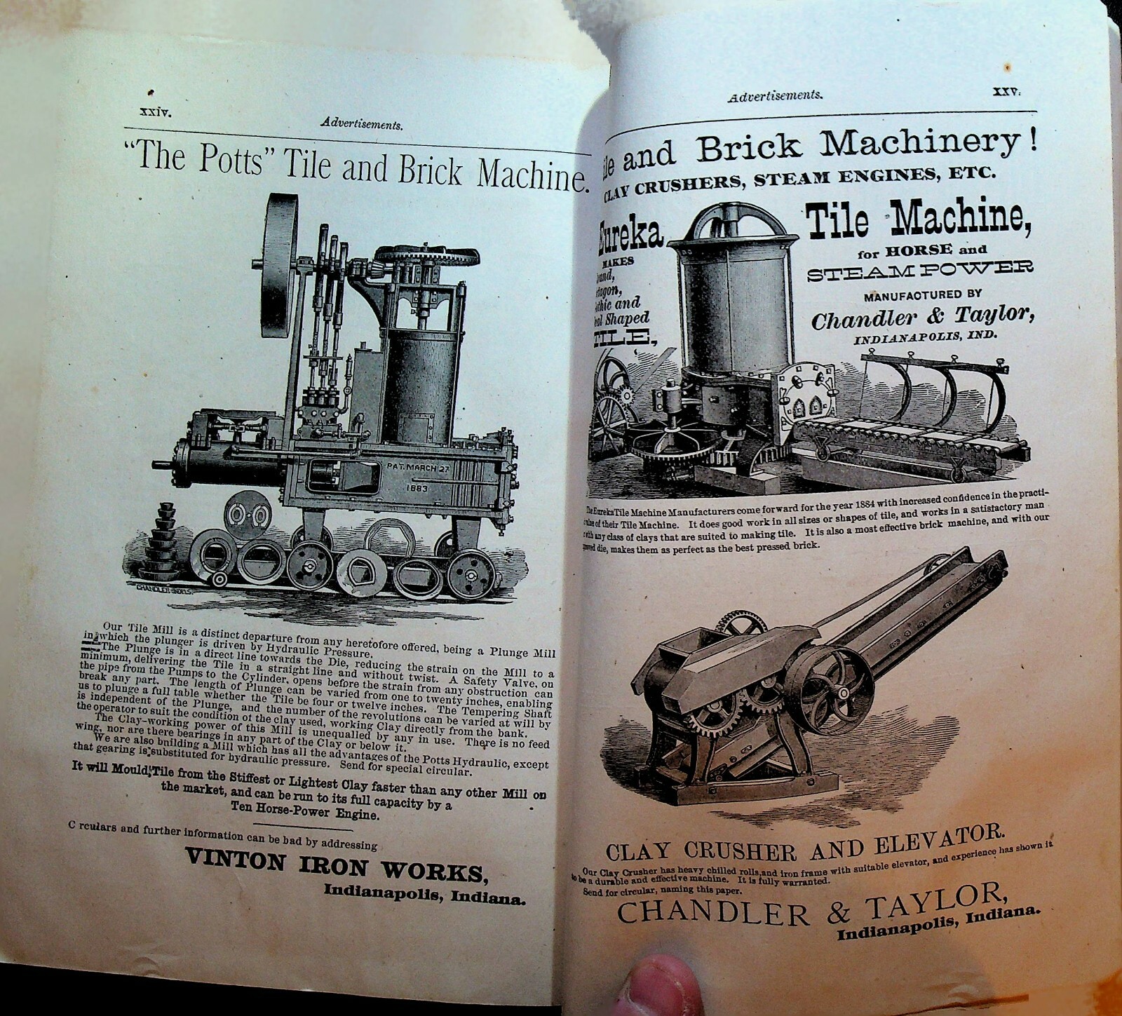 Drainage & Farm Journal Magazine October 1884 Machinery Ads Telephone