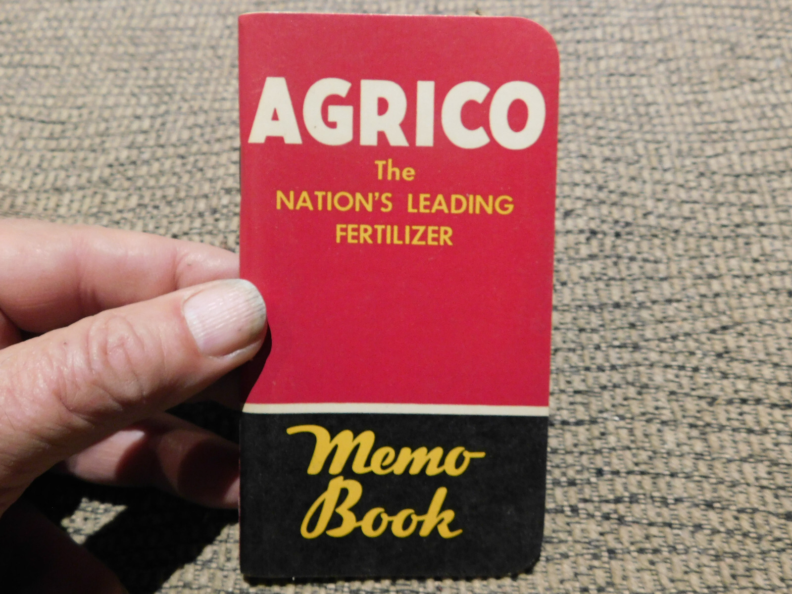 Vintage AGRICO Fertilizer Memo Notebook Farm Equipment Notebook 5.2 x 3&Prime;