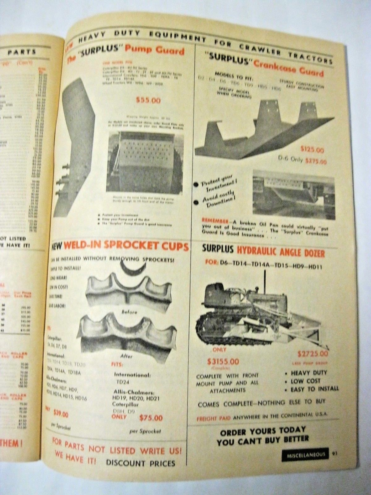 1974 Tractor Parts Discount Catalog