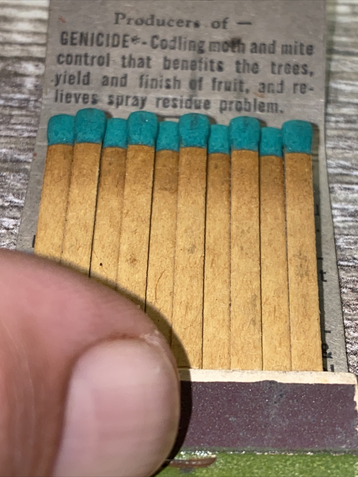 Vintage Orchard Brand Sprays & Dust Matchbook General Chemical Company