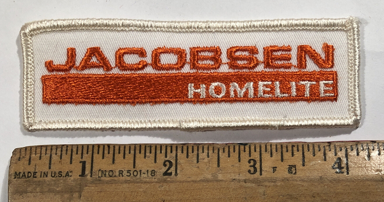 Vintage Jacobsen Homelite Logo Chainsaw Tractor Patch Construction Advertising