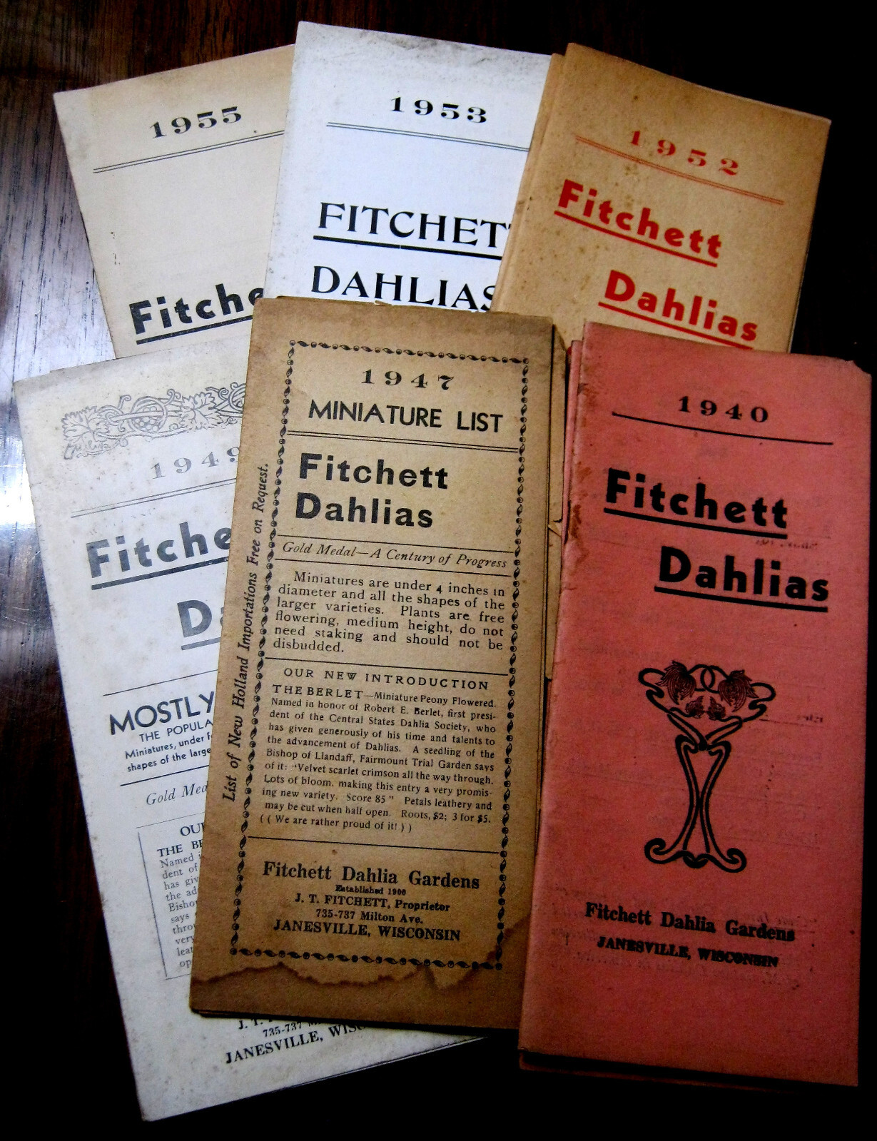HUGE 1900-50&rsquo;s Collection DAHLIAS & Flower Clubs Seeds BOOKLETS Brochure Letters