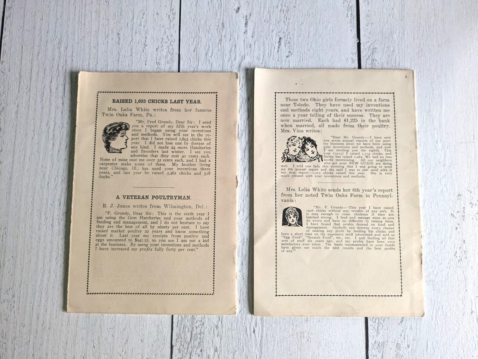 Grundy&rsquo;s Famous Inventions and Methods Two Pamphlets Poultry Raisers