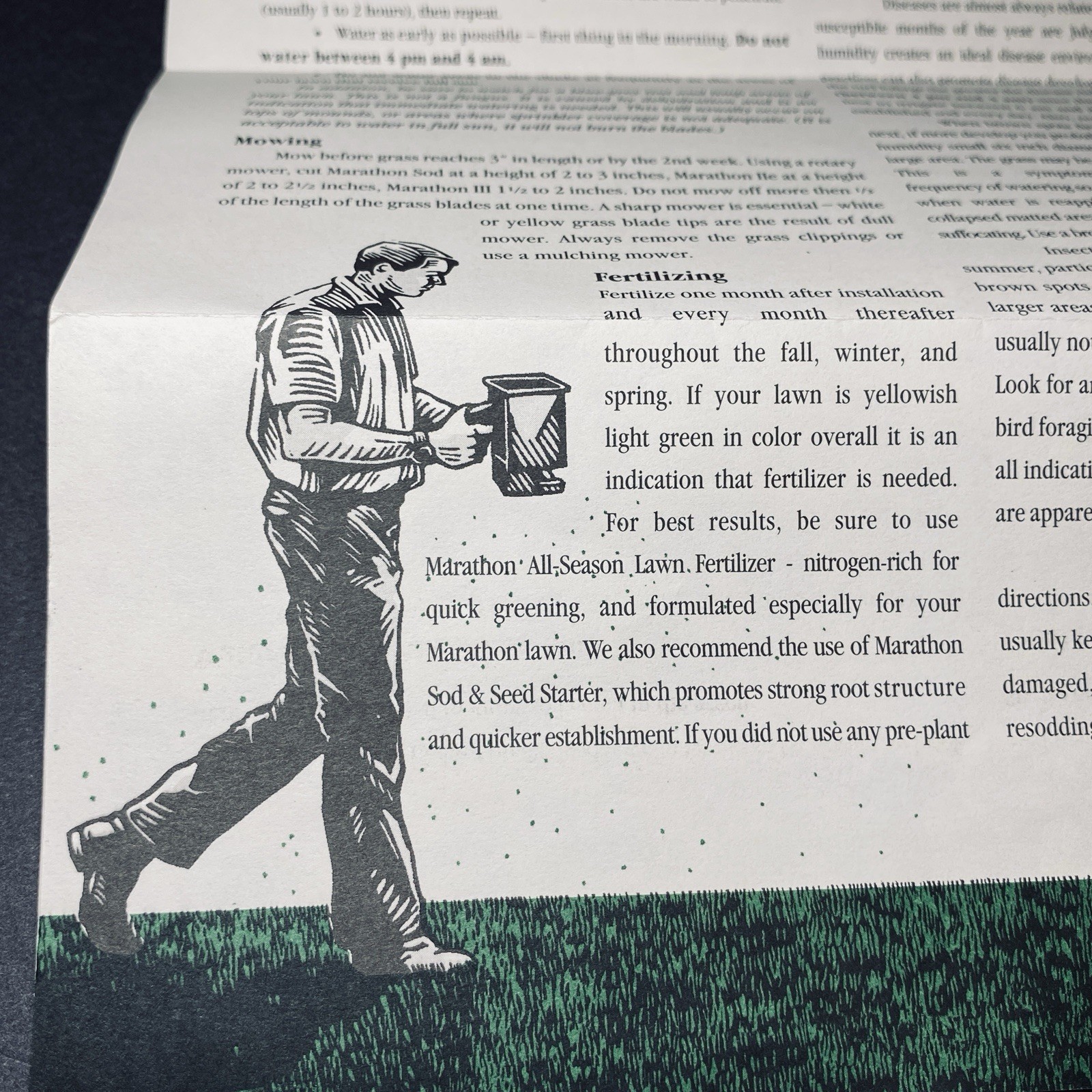 Ad Print Flyer 2011 Grass Yard Lawn Care Sod Farms Ephemera Collectors Paper