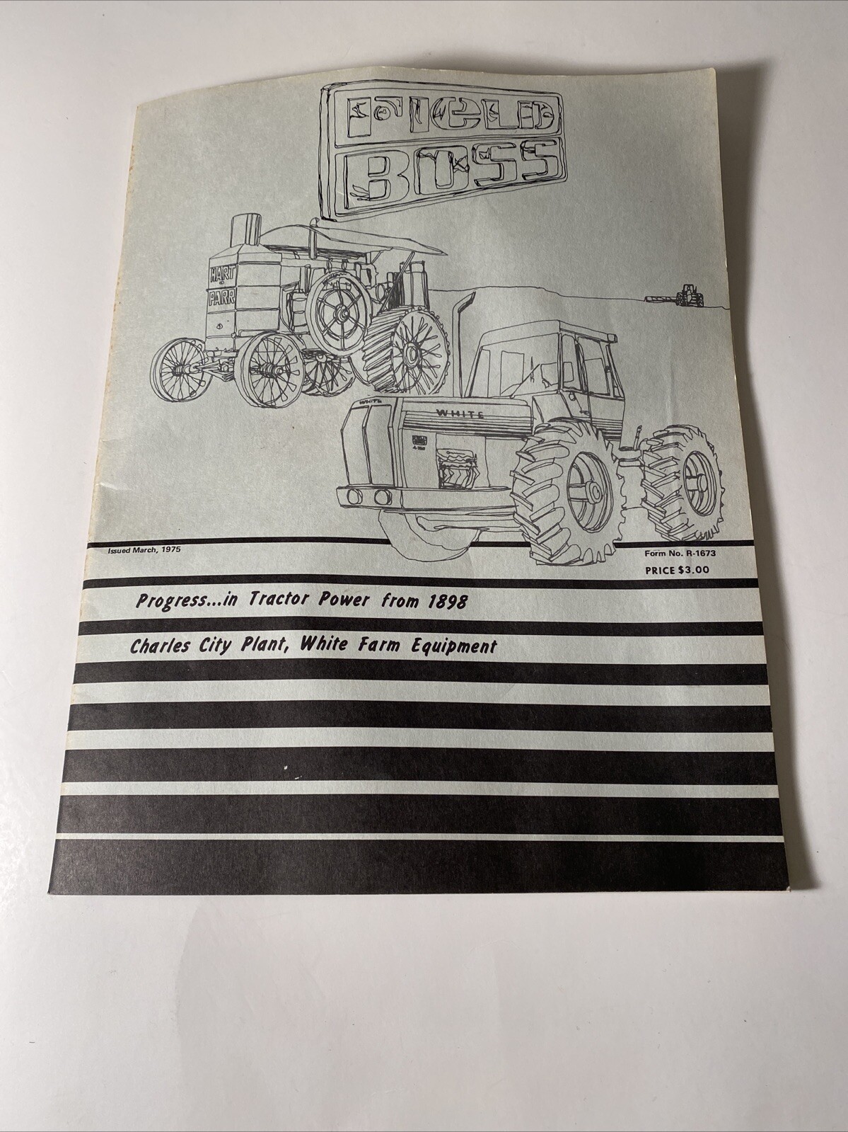 White Farm Equipment Field Boss Tractor brochure 1975 Vintage Charles City Plant