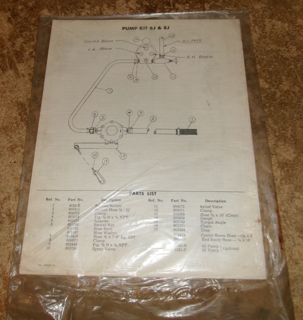 vintage century line farm spray unit instructions sealed new
