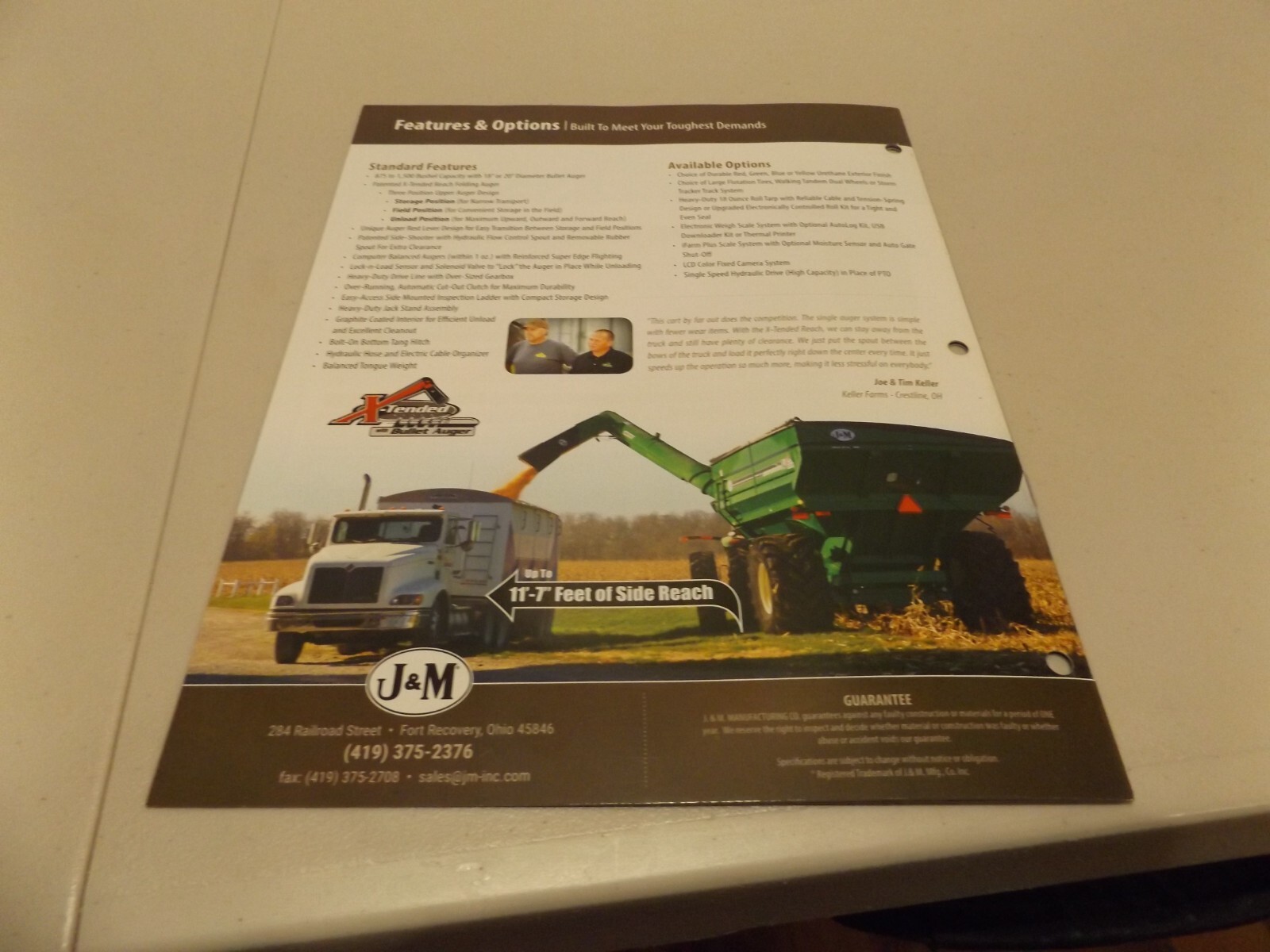 J & M 12 & 22 SERIES X-TENDING REACH GRAIN CARTS,