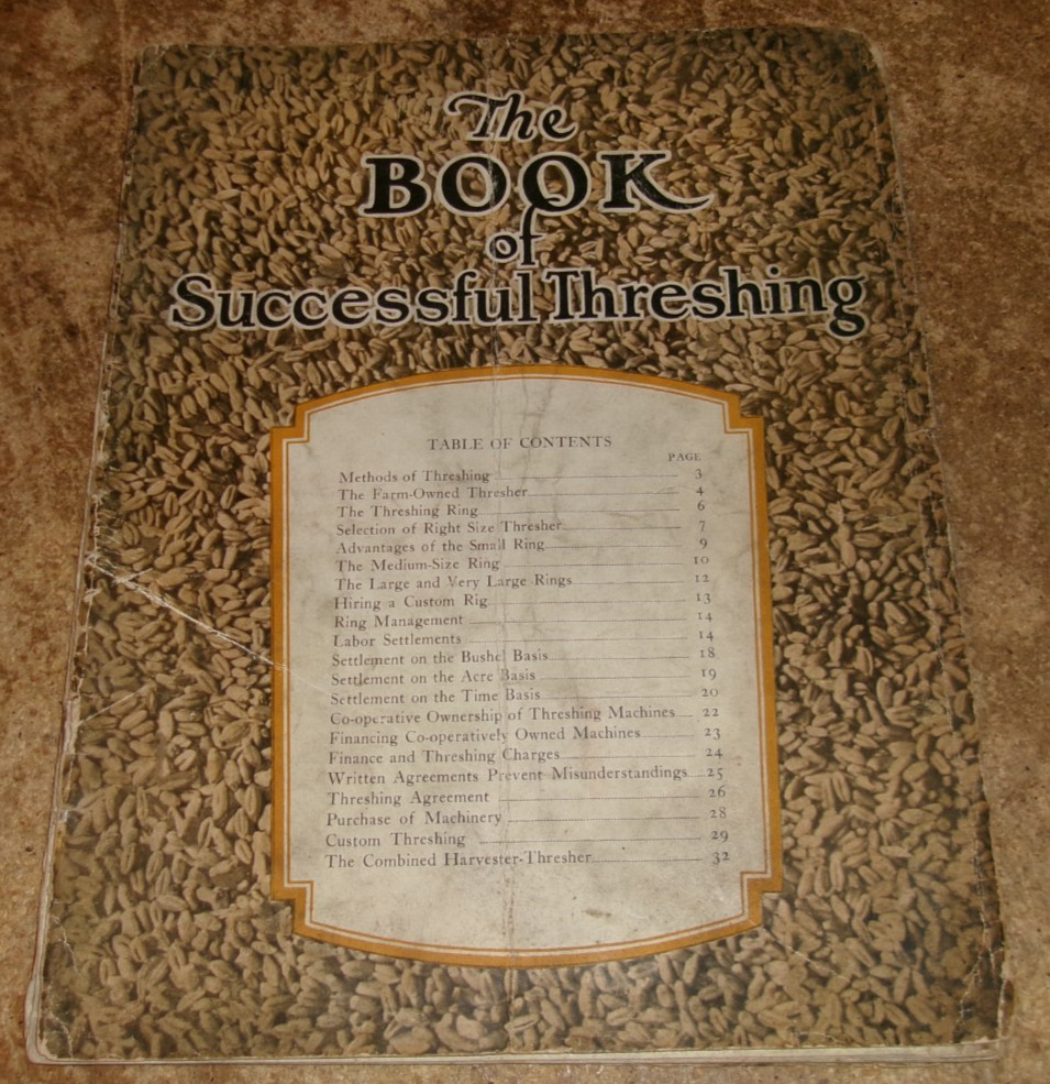 vintage the book of successful threshing in fair shape used