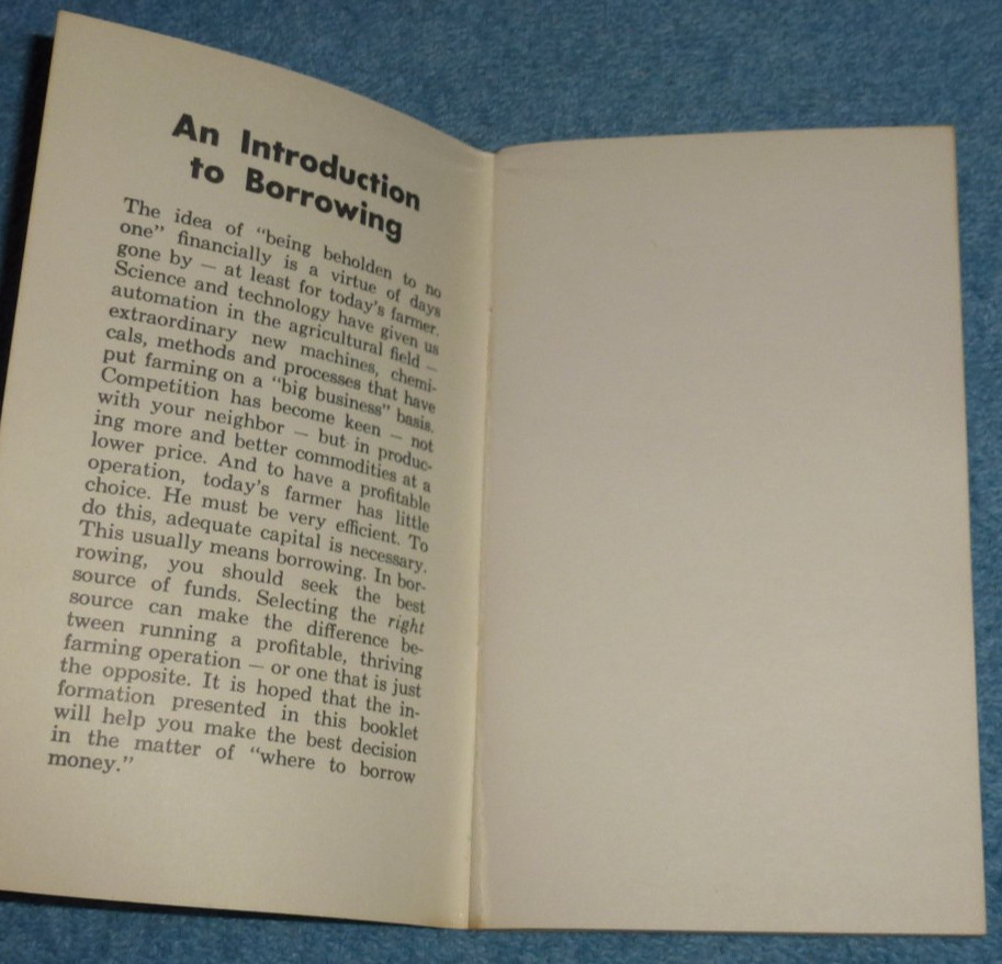 Vintage Production Credit Association Advertising Planning Memo Notebook 1965-66