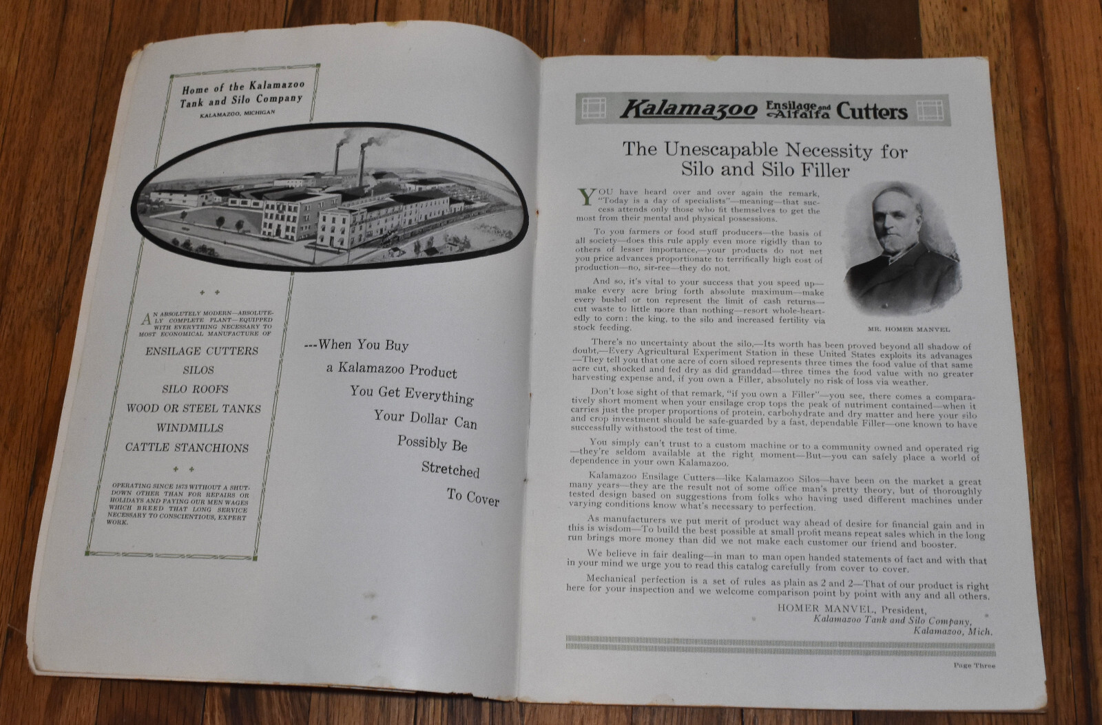 Vintage 1900s Kalamazoo Silo Co Ensilage Cutters Farm Brochure Color Catalog