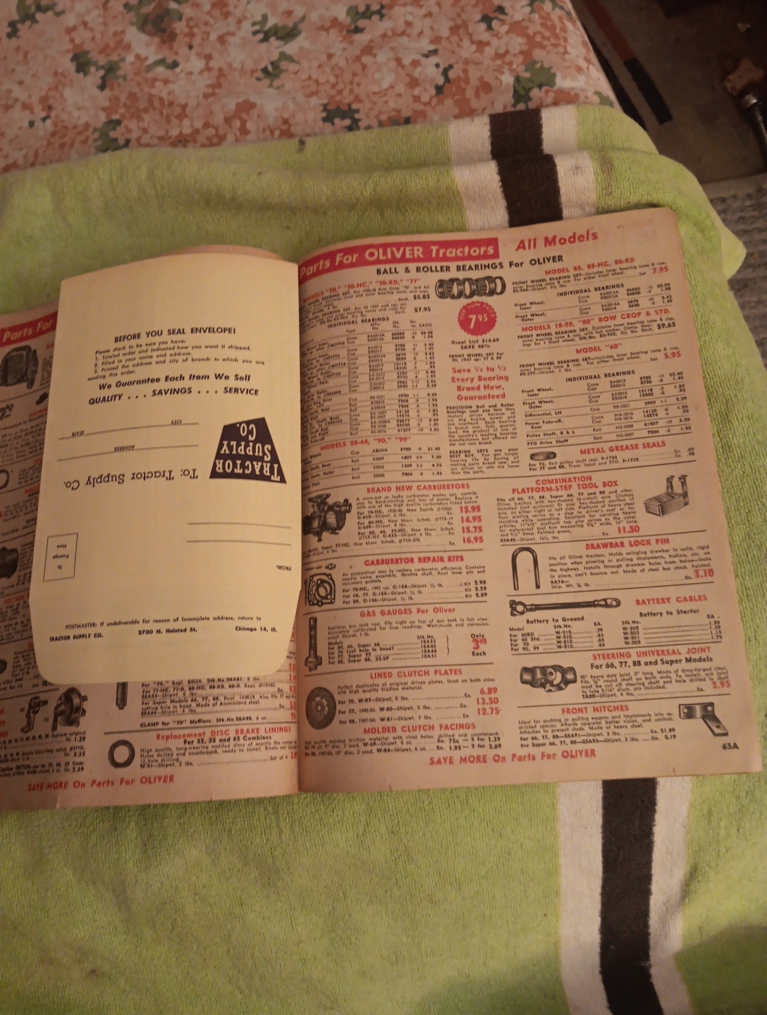 1960 Tractor SUPPLY COMPANY PART GUIDE Blue BOOK Agricultural Machinery Magazine