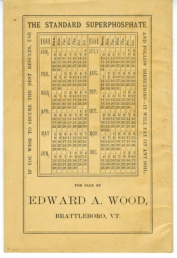 1881 Advertising Booklet Standard Fertilizer Co Boston High Grade Fertilizers