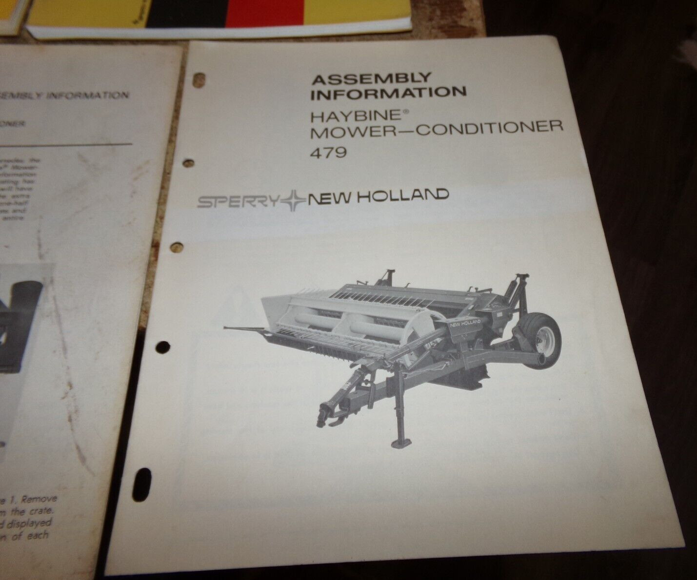 5-lot 1970&rsquo;s new holland haybine/windrowers operators + parts catalogs good used