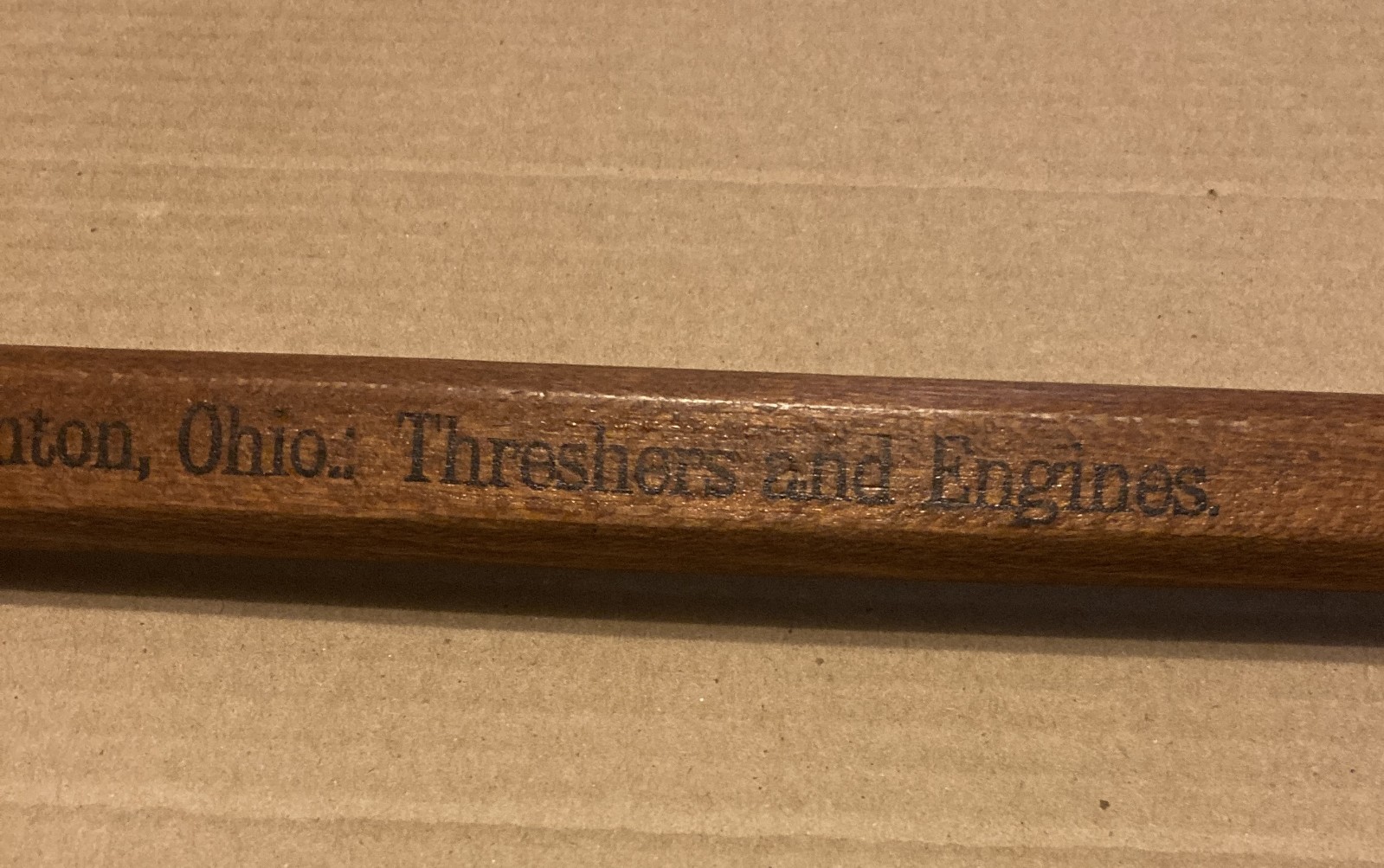 ANTIQUE C AULTMAN & CO CANTON OHIO THRESHERS AND ENGINES ADV WALKING STICK