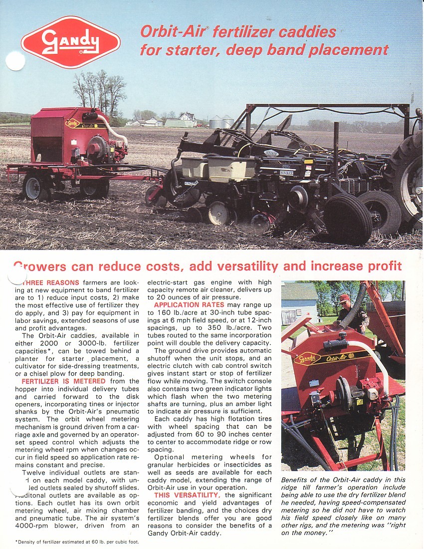 Farm Equipment Brochure – Gandy – Orbit-Air – Fertilizer Caddie Caddy (F2022)
