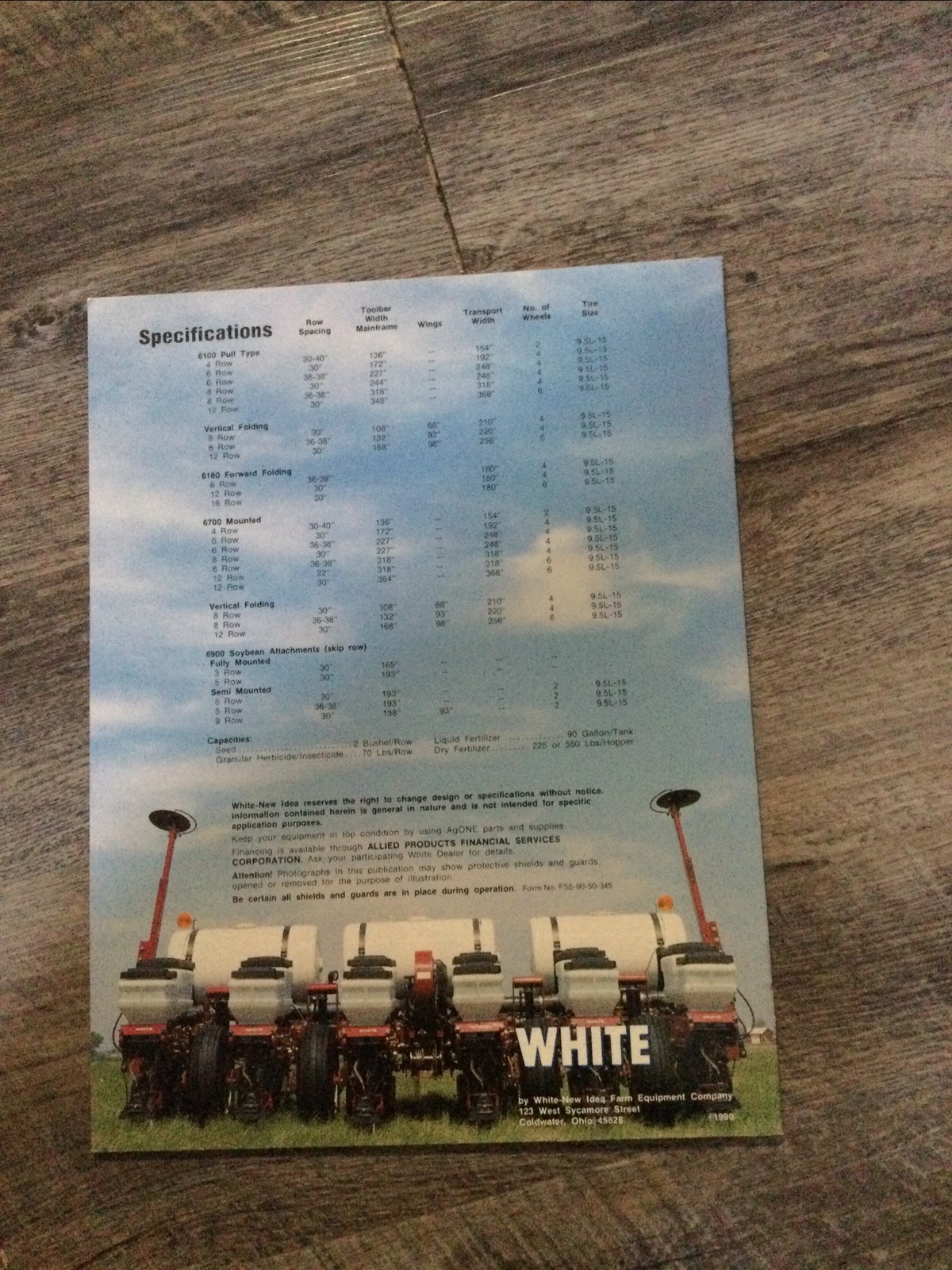 White 6000 Series Planter Sales Brochure AGCO White Farm Equipment