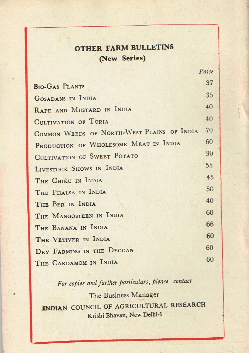 Vintage 1960s Farm Brochure India New Delhi Cultivation of Tomato Brinjal