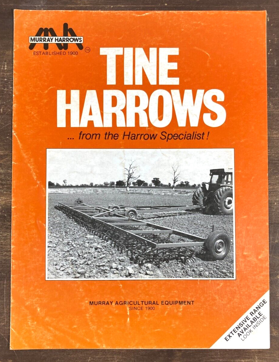 Rare Murray Tine Harrows Australia Dealer Sales Brochure Farm Tractor Implement
