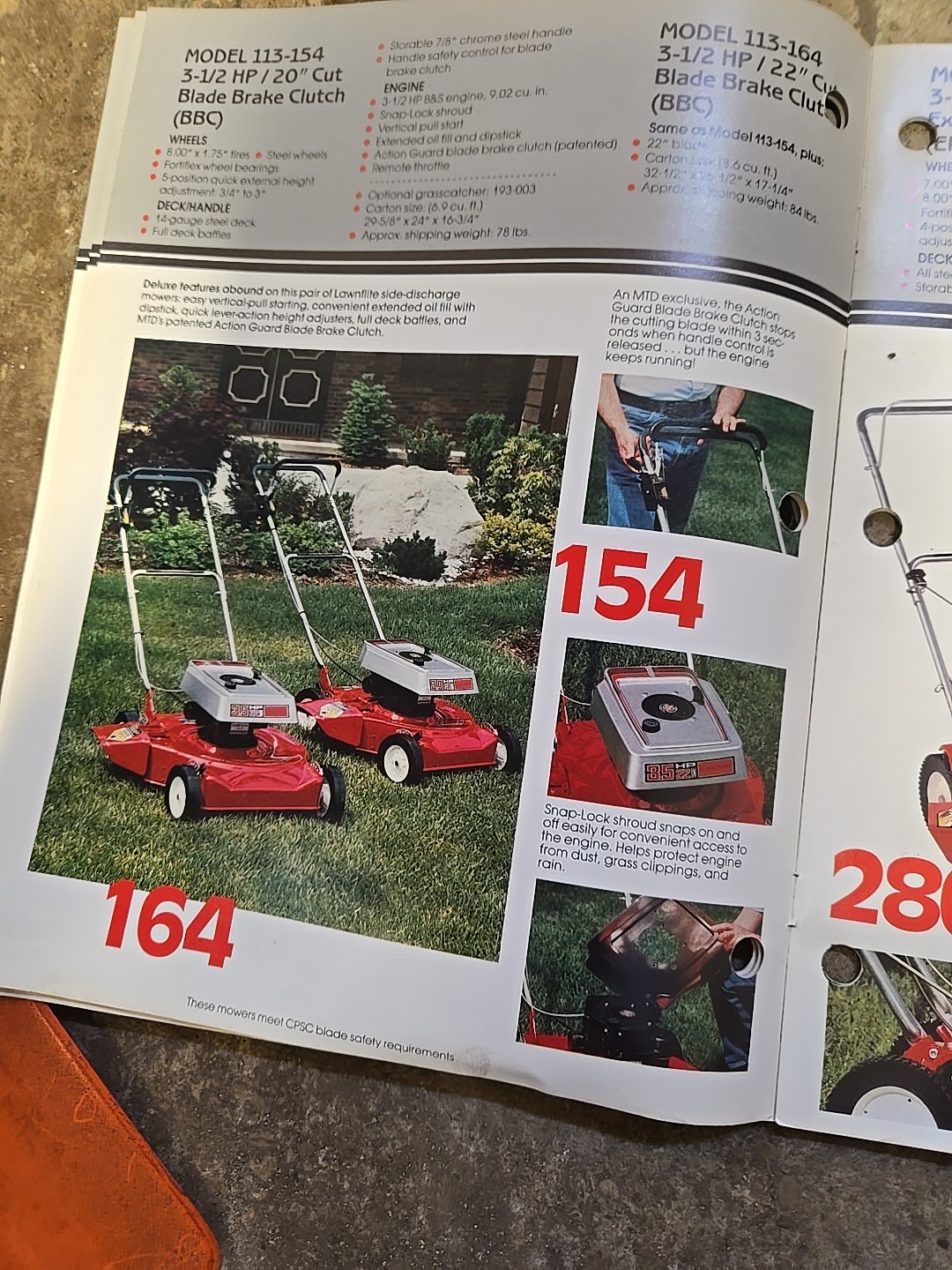 1983 MTD Lawnflite Power Mowers Brochure Catalog Point Of Sale