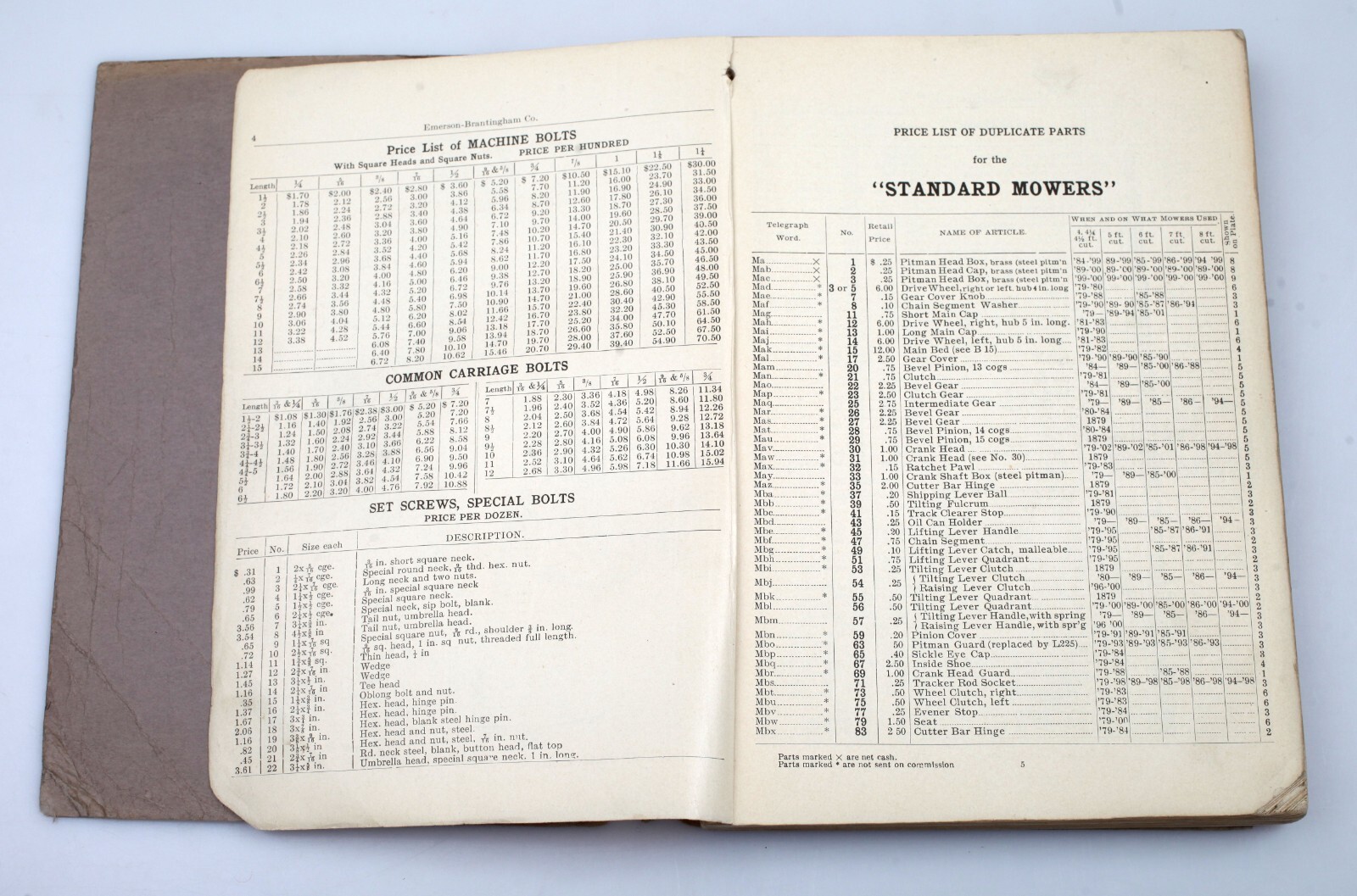 Vintage 1910-11 Emerson Brantingham Farm Implement Catalog and Price List