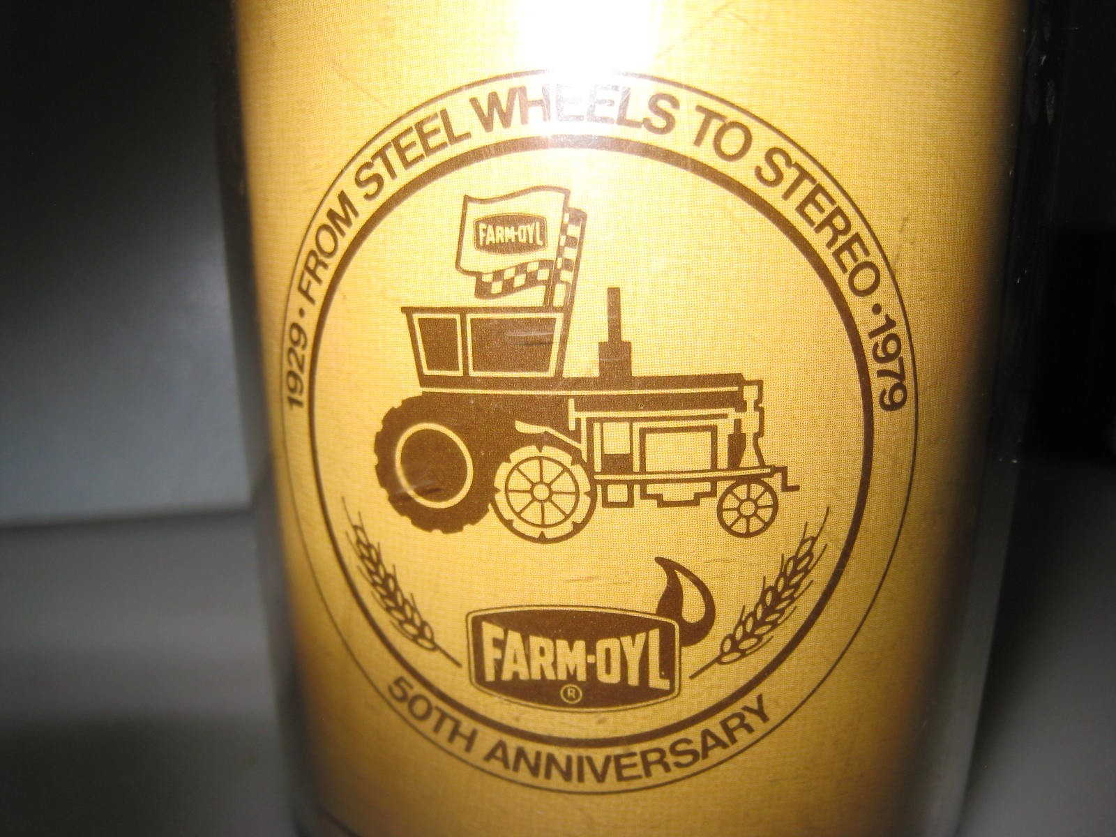 FARM-OYL OIL CO 50TH ANNIVERSARY PROMOTIONAL ADVERTISING MUG VINTAGE THERMO SERV