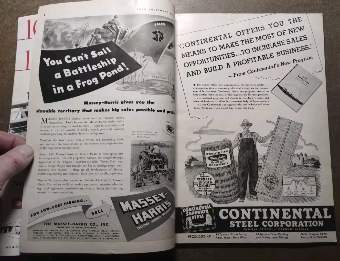 1946 edition of Farm Equipment Retailing Magazine.. School Days In Peoria Ill.