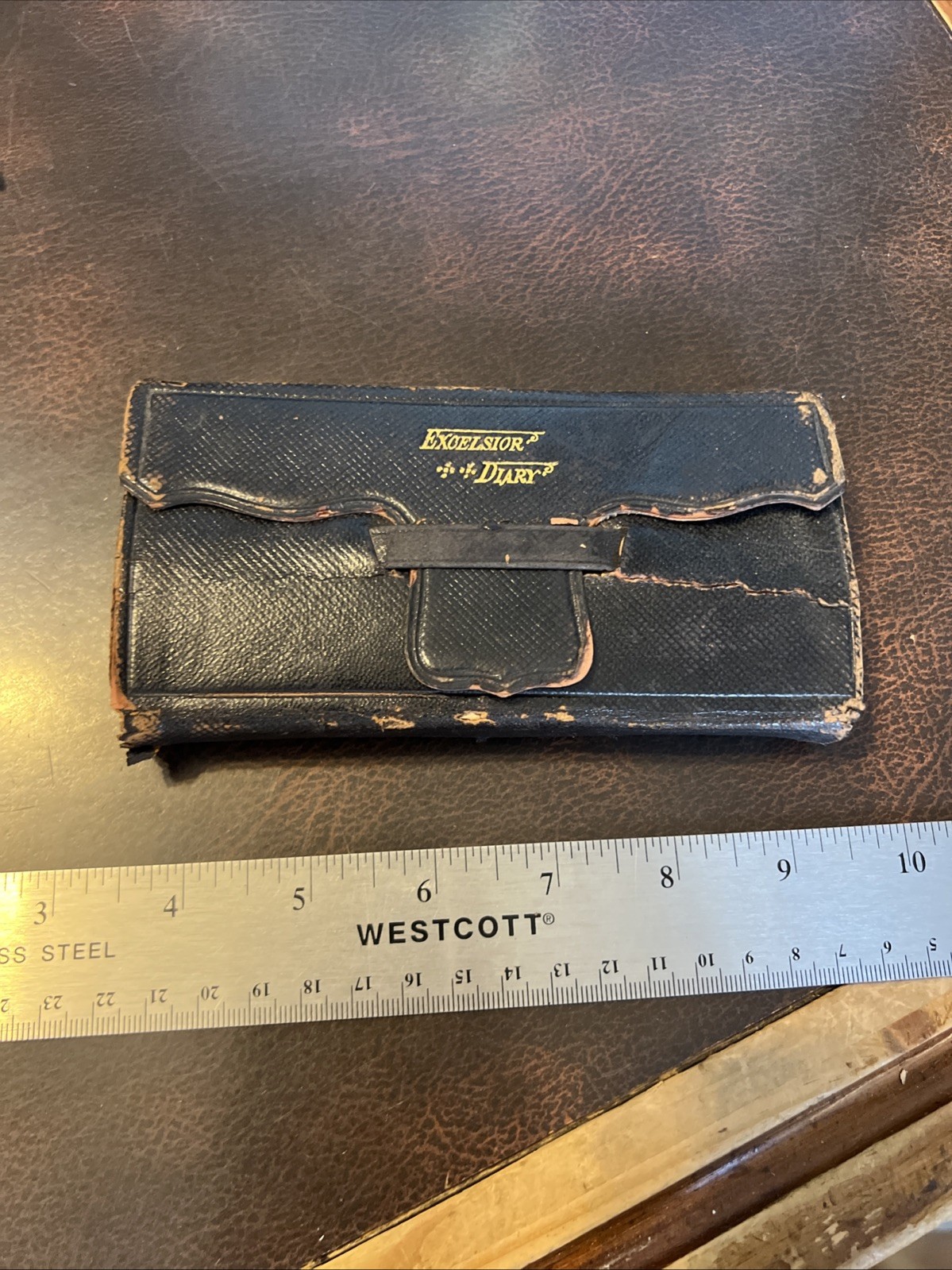 Rare 1906 Excelsior Diary Leather Bound Memo Farmers Almanac Booklet
