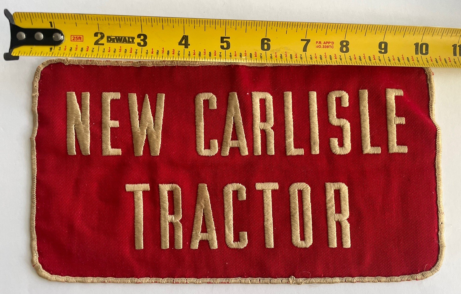 Vintage New Carlisle Tractor Ohio Large Embroidered Patch Sign
