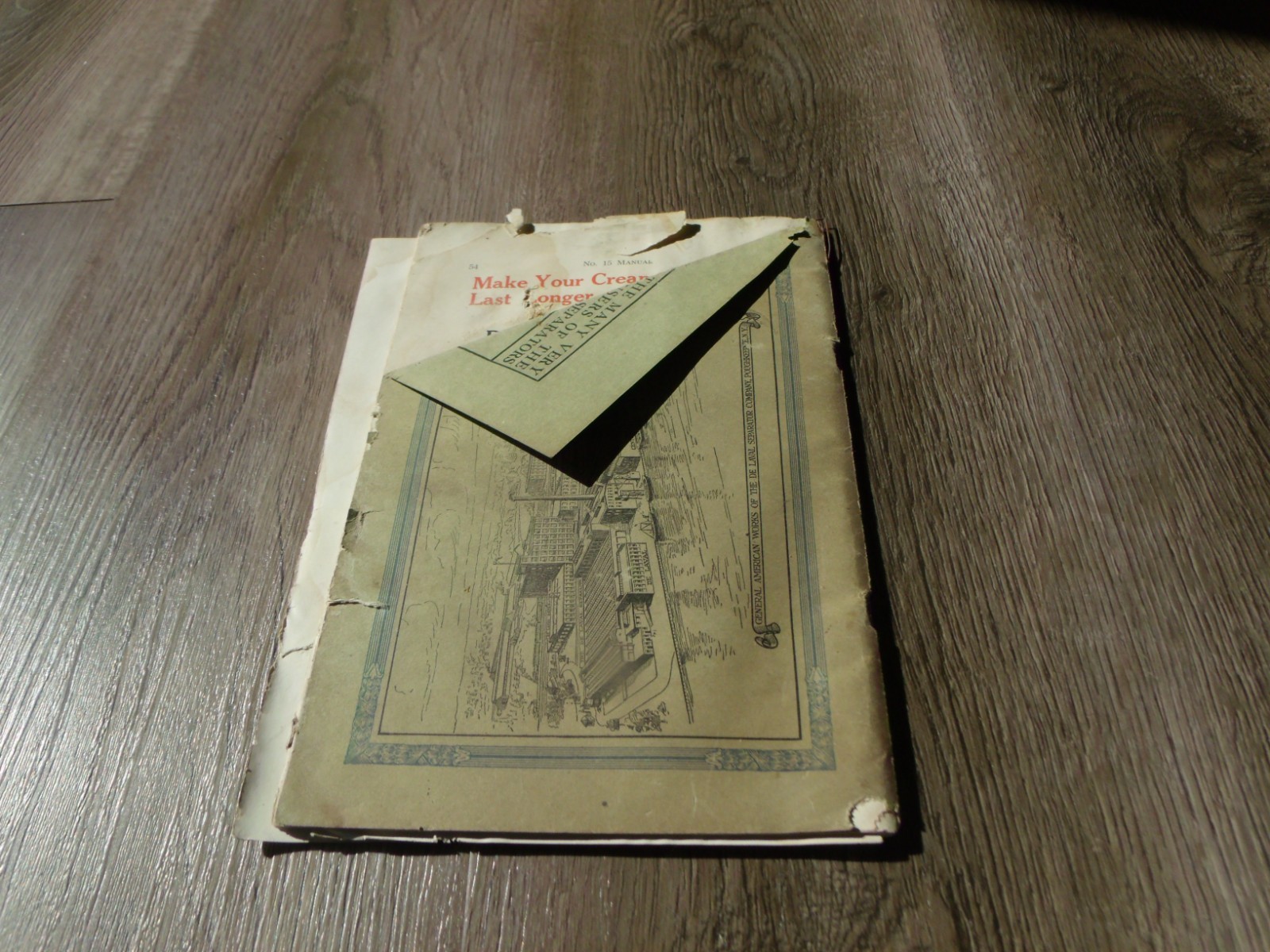 VINTAGE DE LAVAL CREAM SEPARATOR NO. 15 INSTRUCTIONS BOOKLET