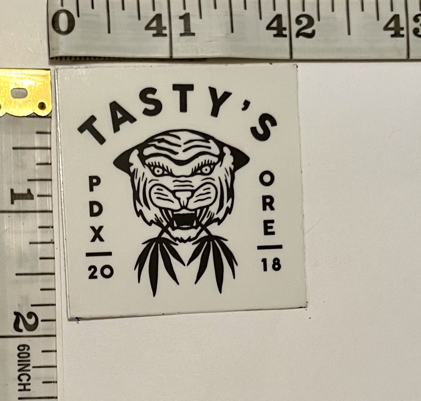 TASTY’S PDX Vinyl Sticker – Oregon, USA Cannabis Industry Advertisement