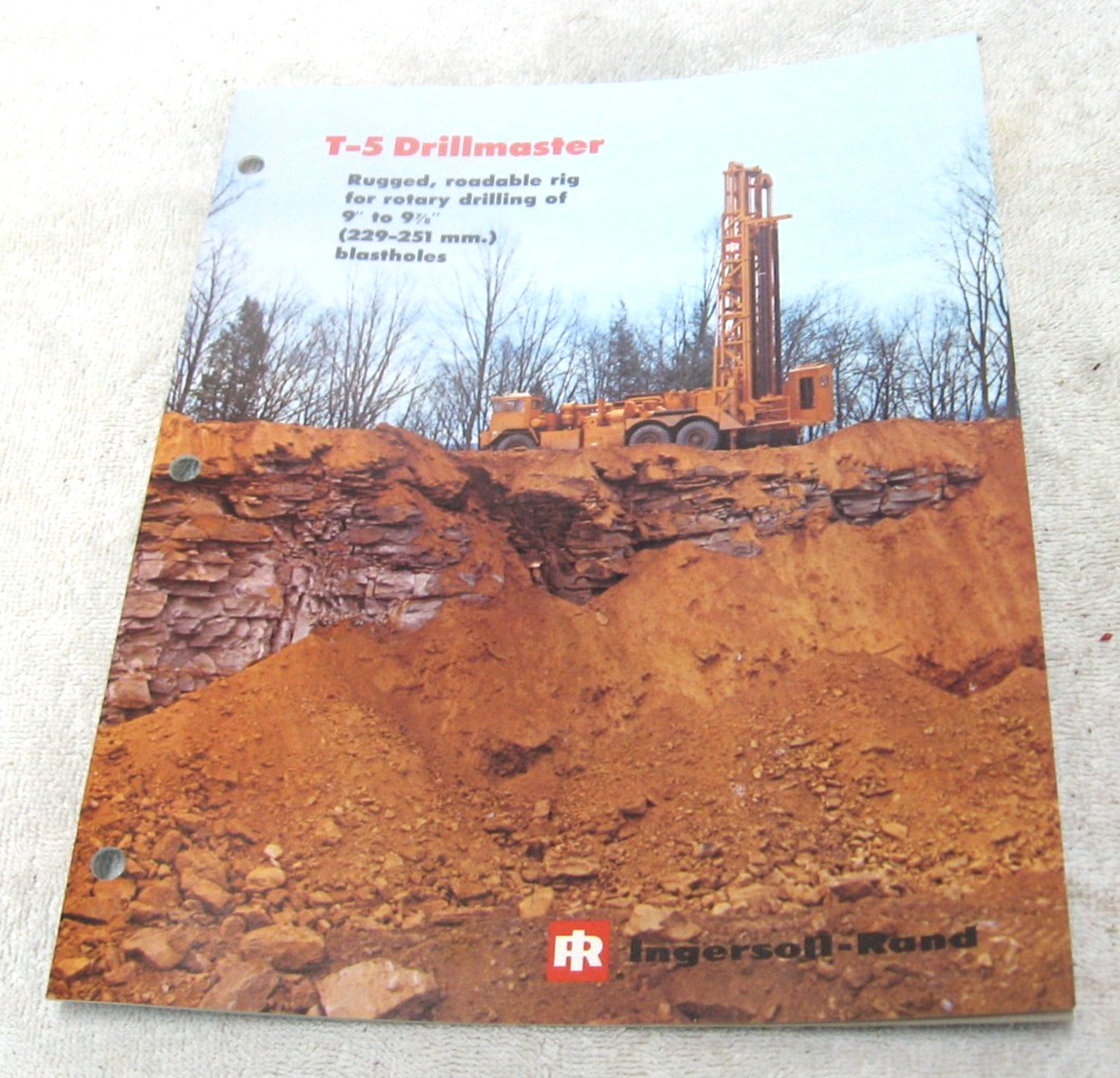 VINTAGE 1976 INGERSOLL RAND T5 DRILLMASTER DRILL RIG BROCHURE ORIGINAL