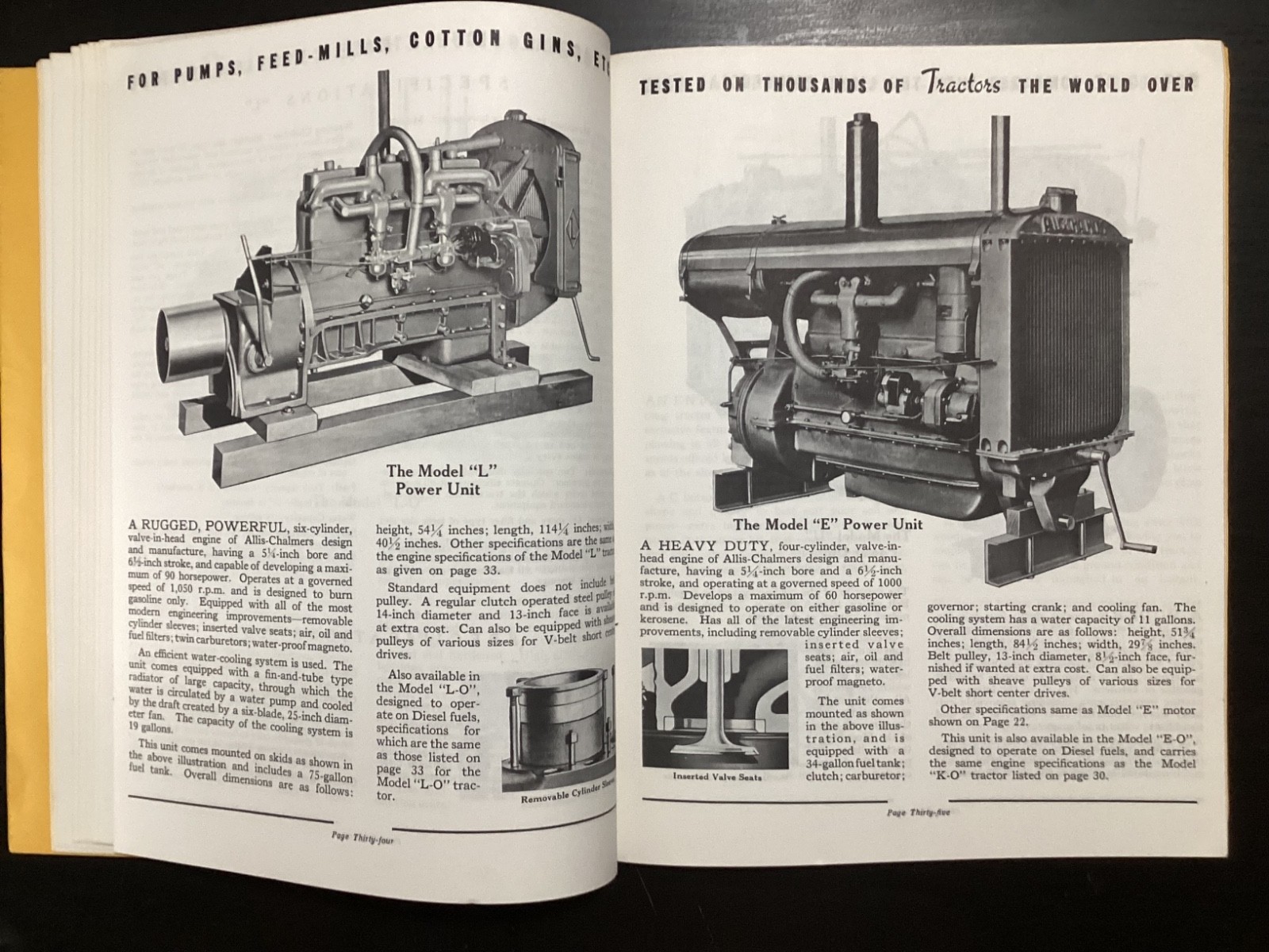 VINTAGE ALLIS CHALMERS #35 TRACTOR EQUIPMENT CATALOG BROCHURE