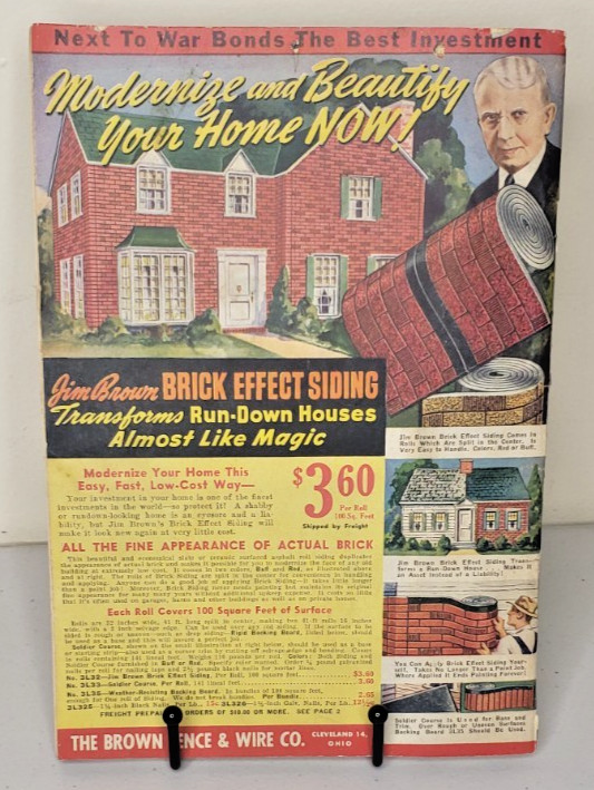 (2) Jim Brown&rsquo;s Fence And Farm Supply Catalogs Cleveland OH 1944 & 1945