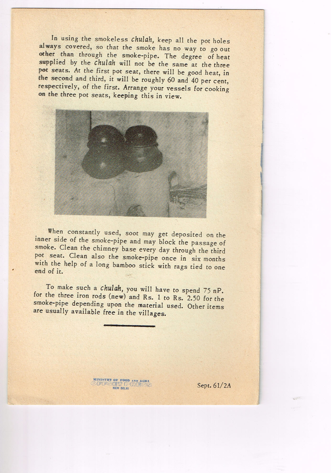 Vintage 1960s Farm Brochure India New Delhi Smokeless Chulah for Every Home