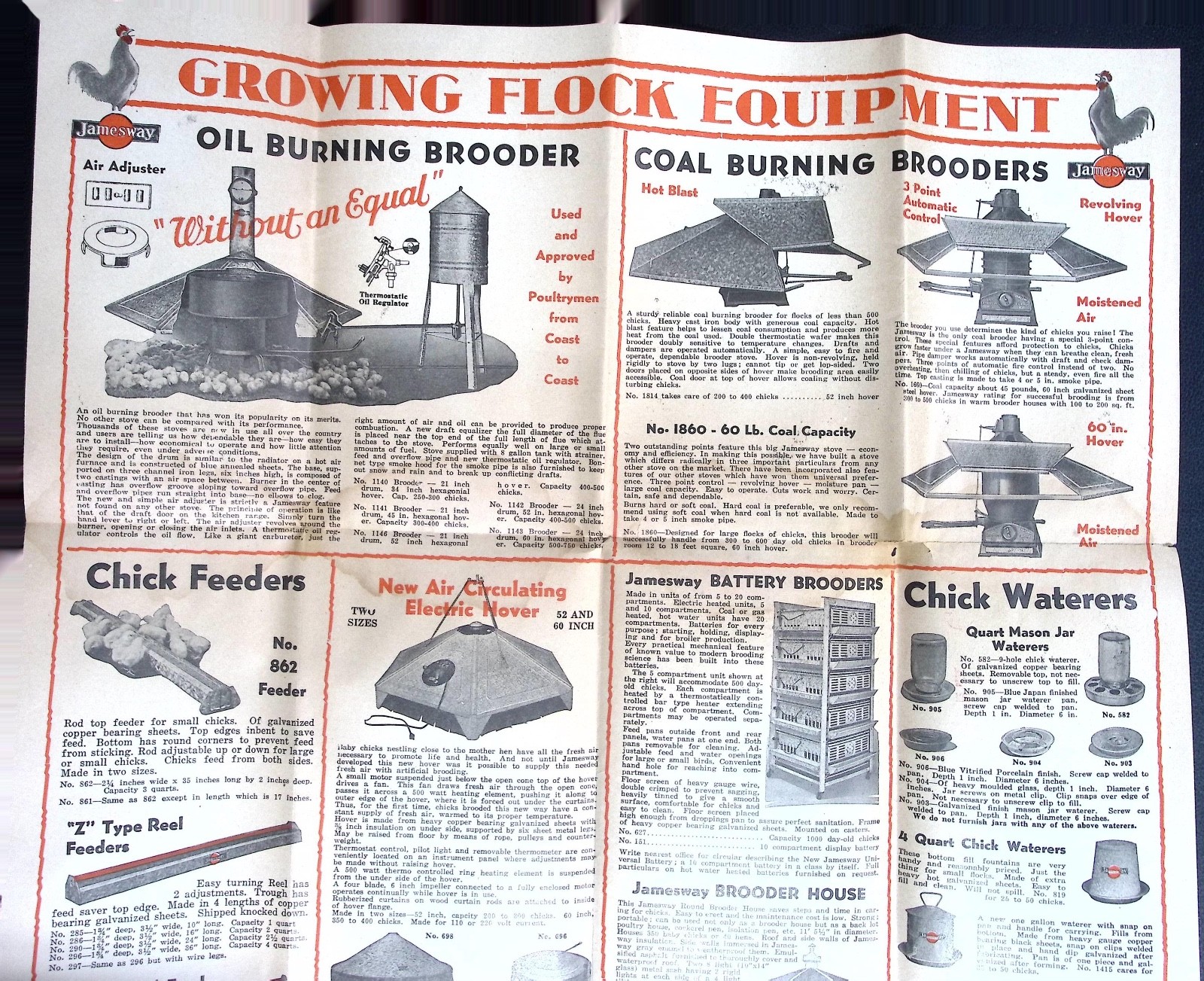 1937 Jamesway Poultry Equipment Catalog Brochure Chicken Farm Supplies Iowa