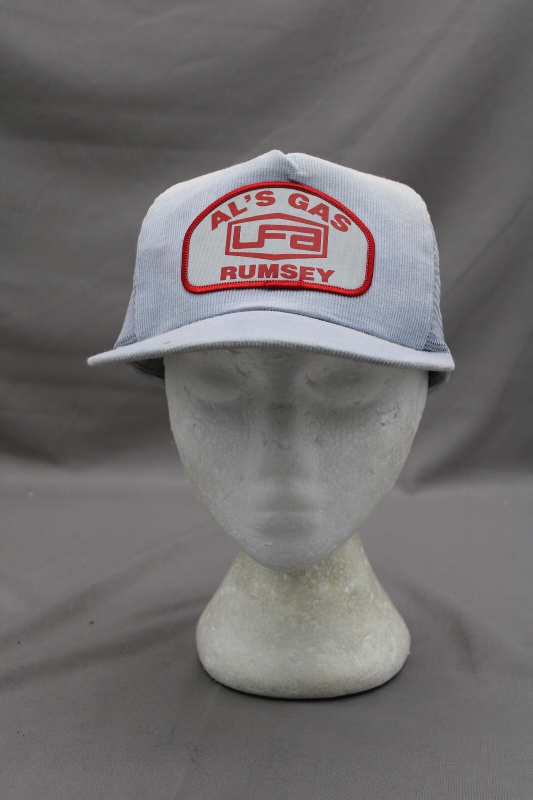 Vintage Patched Corduroy Hat – Al&rsquo;s Gas Rumsey – Adult Snapback