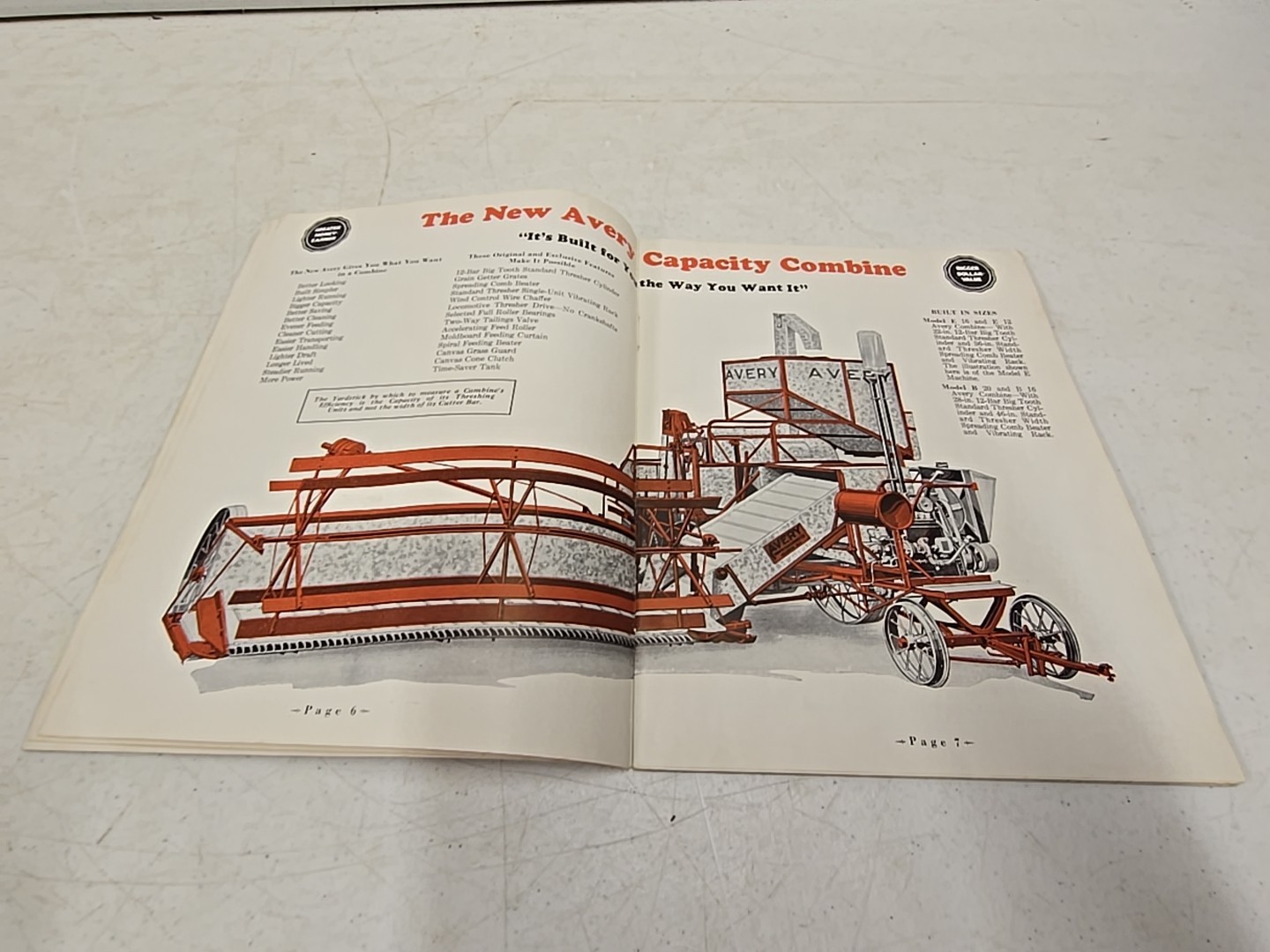 Vintage Avery Power Machinery Co Peoria IL Advertising Combine Catalog Brochure