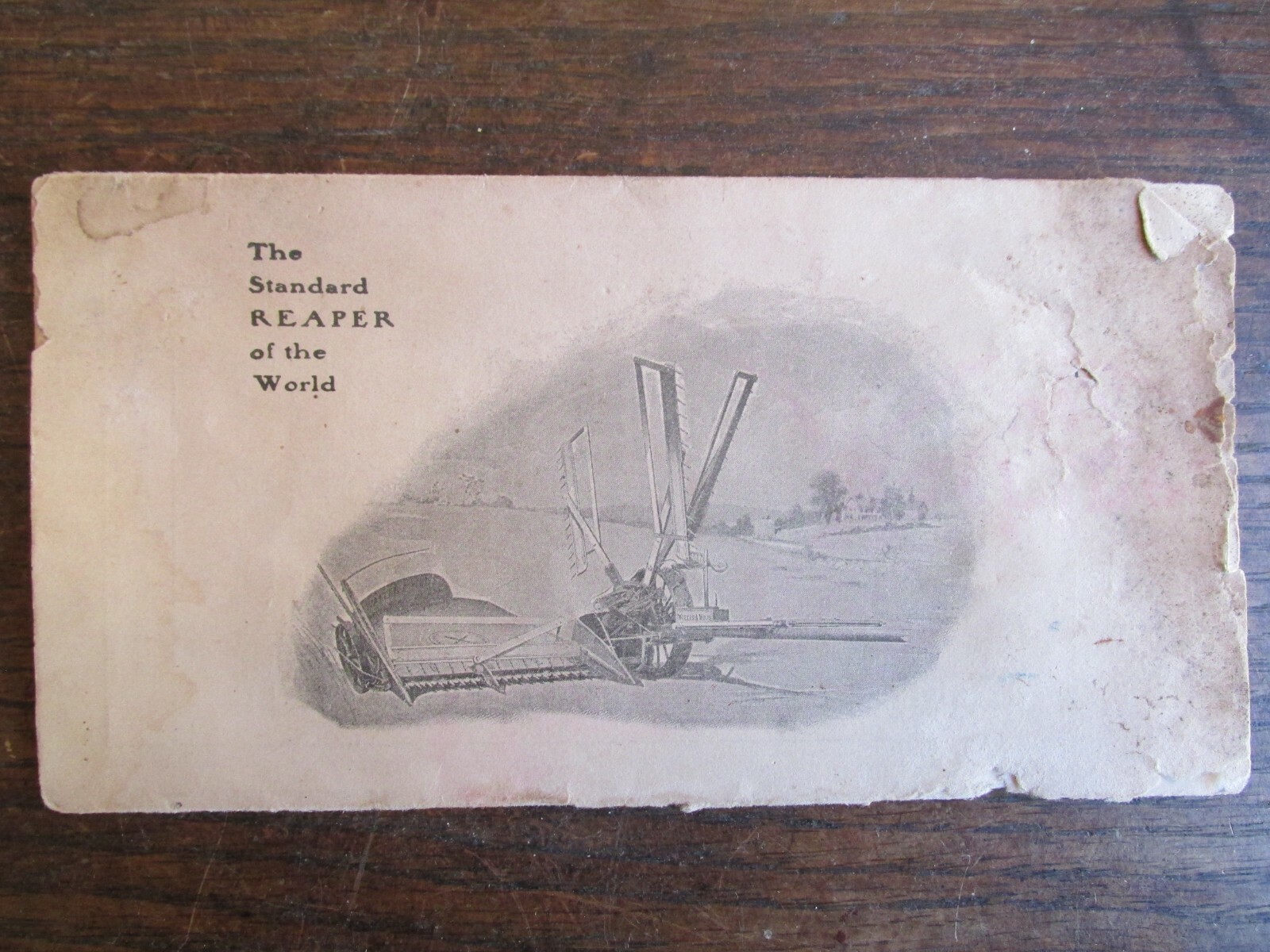 Antique Vintage New Century Farming Equipment Reaper illus Advertising Ephemera