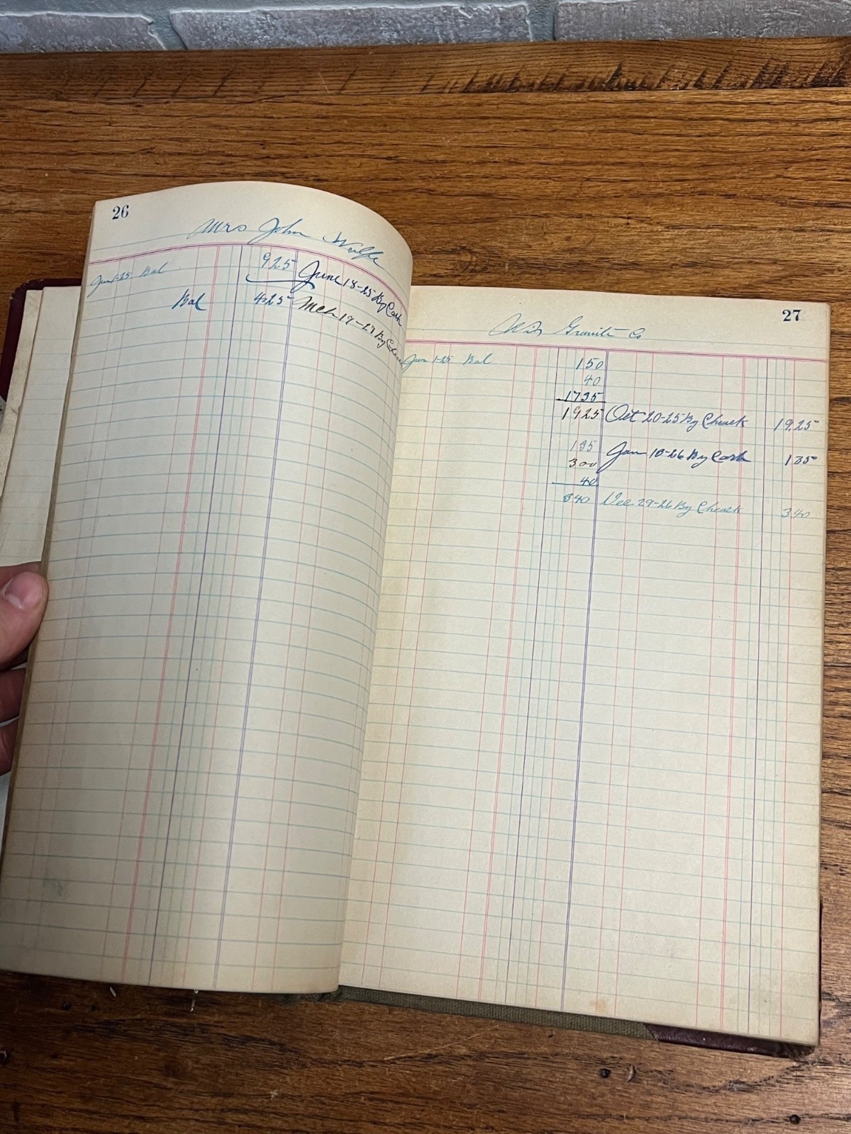 Vintage 1930s Frank Georgeson Farm Implement Dealer Ledger Book Redgranite, Wis