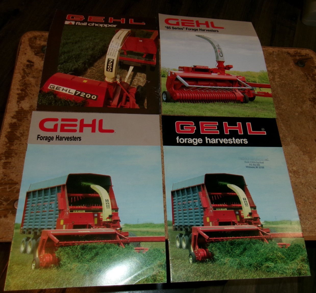 4-lot 1980 s-90 s gehl forage harvesters brochures see condition good used