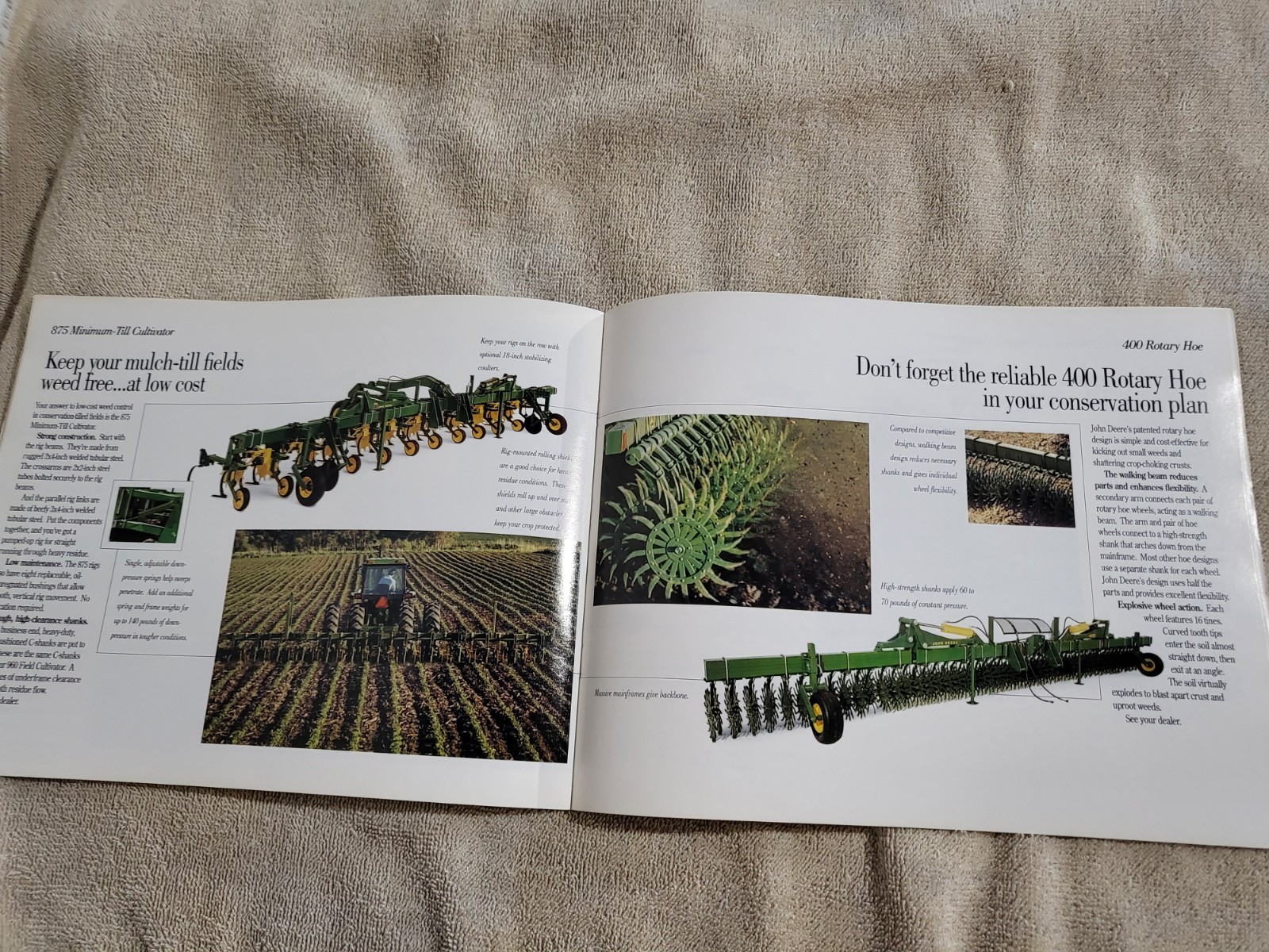 1992 Vtg John Deere Ag BROCHURE Farming NO TILL Drill Rotary Hoe Disc MaxEmerge2