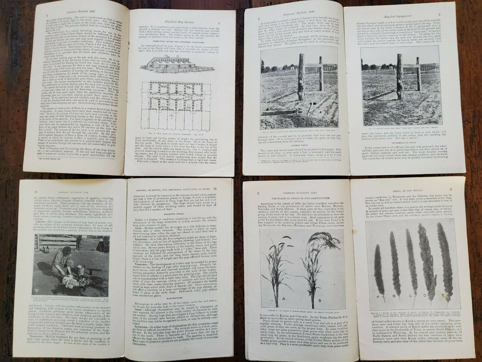 US Vintage Department of Agriculture Farmers Bulletin Lot of 4 Different (DA4)