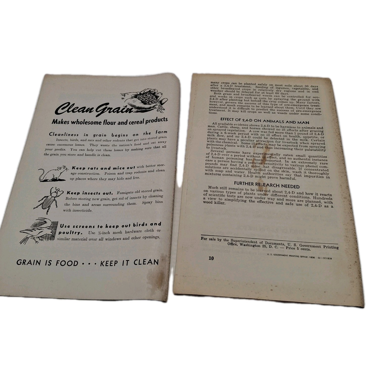 Vtg U.S. Department Of Agriculture Booklet LOT of 3 2,4-D Mixing Fertilizers