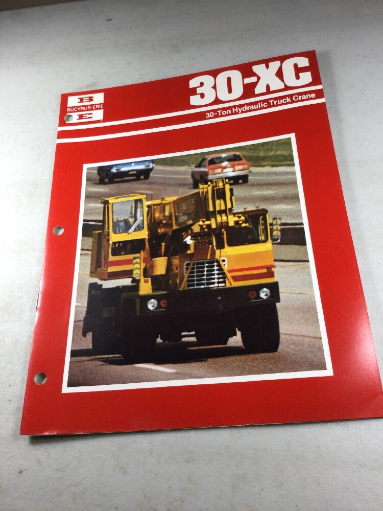 Lot Of Bucyrus Erie 30-XC Hydraulic Truck Crane Sales Brochures (Original)