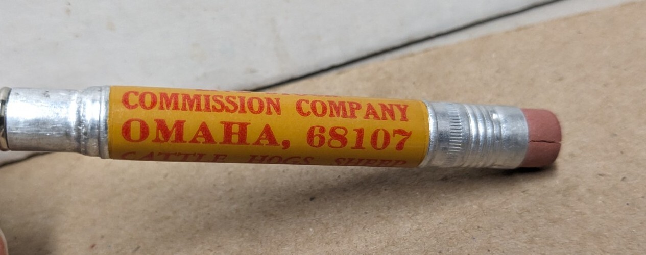 Vintage Ralston Livestock Commission Co Omaha Nebraska NE Bullet Pencil