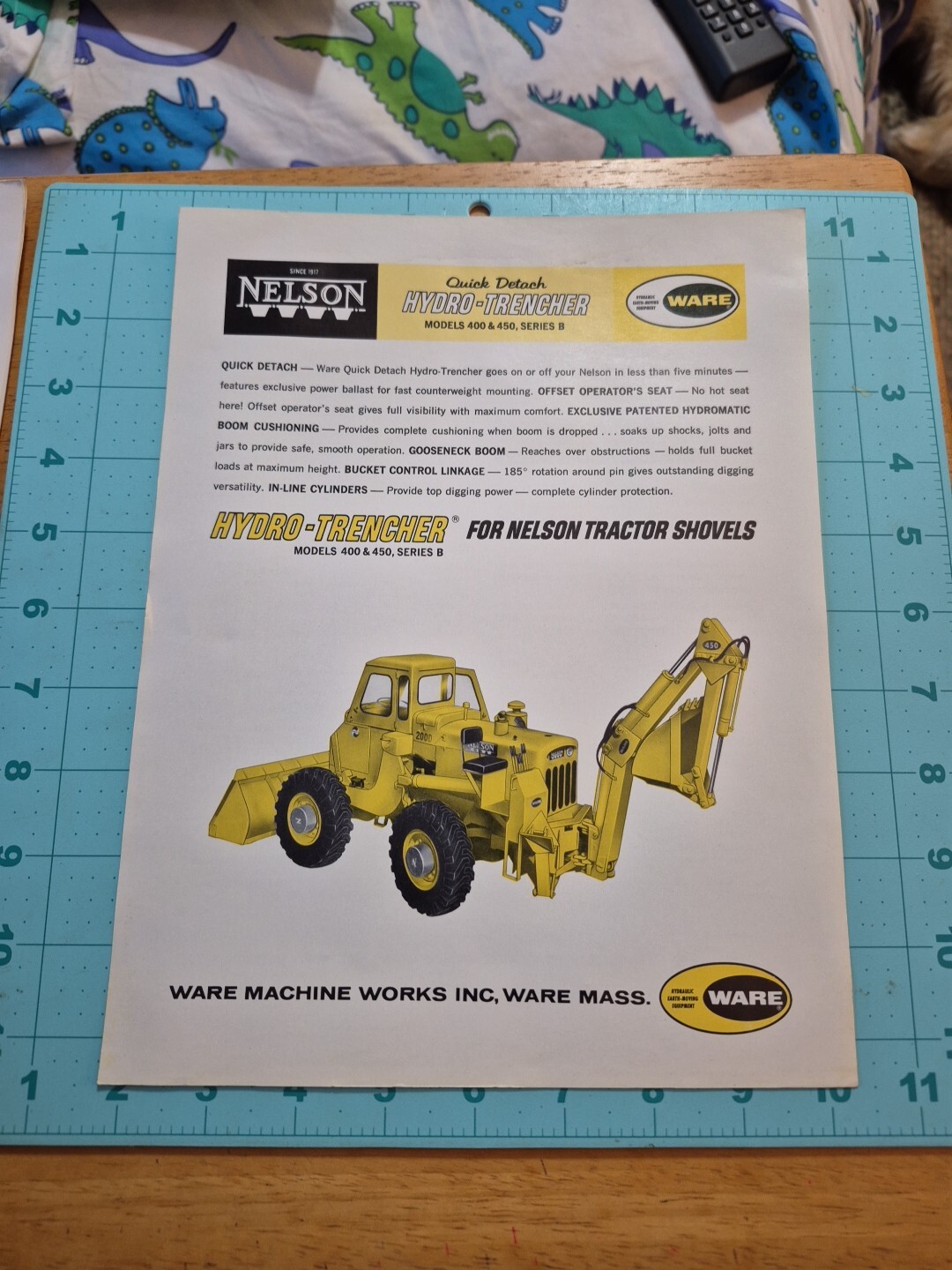 1960&rsquo;s? Nelson Models 400 & 450 Hydro-Trencher Brochure Series B