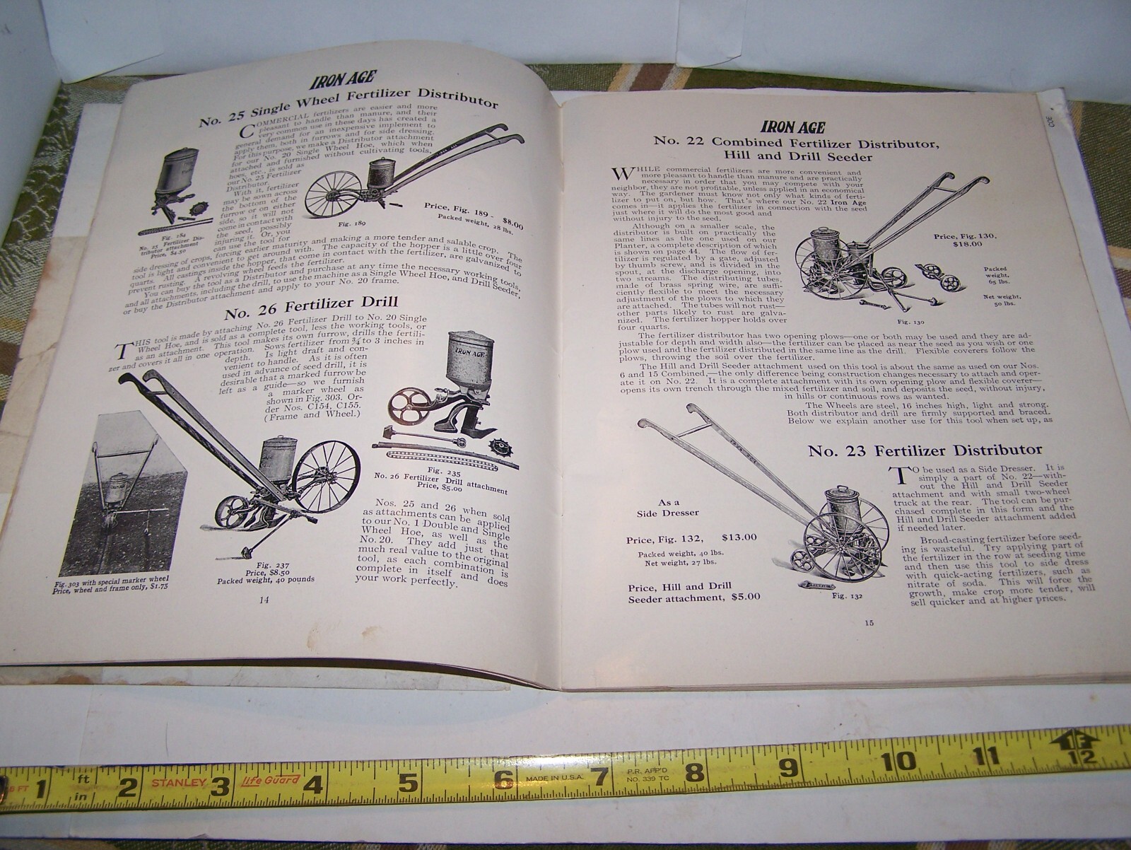 IRON AGE 1910 Full Line Sales Catalog Cultivator Plow Planter Farm Garden NICE!