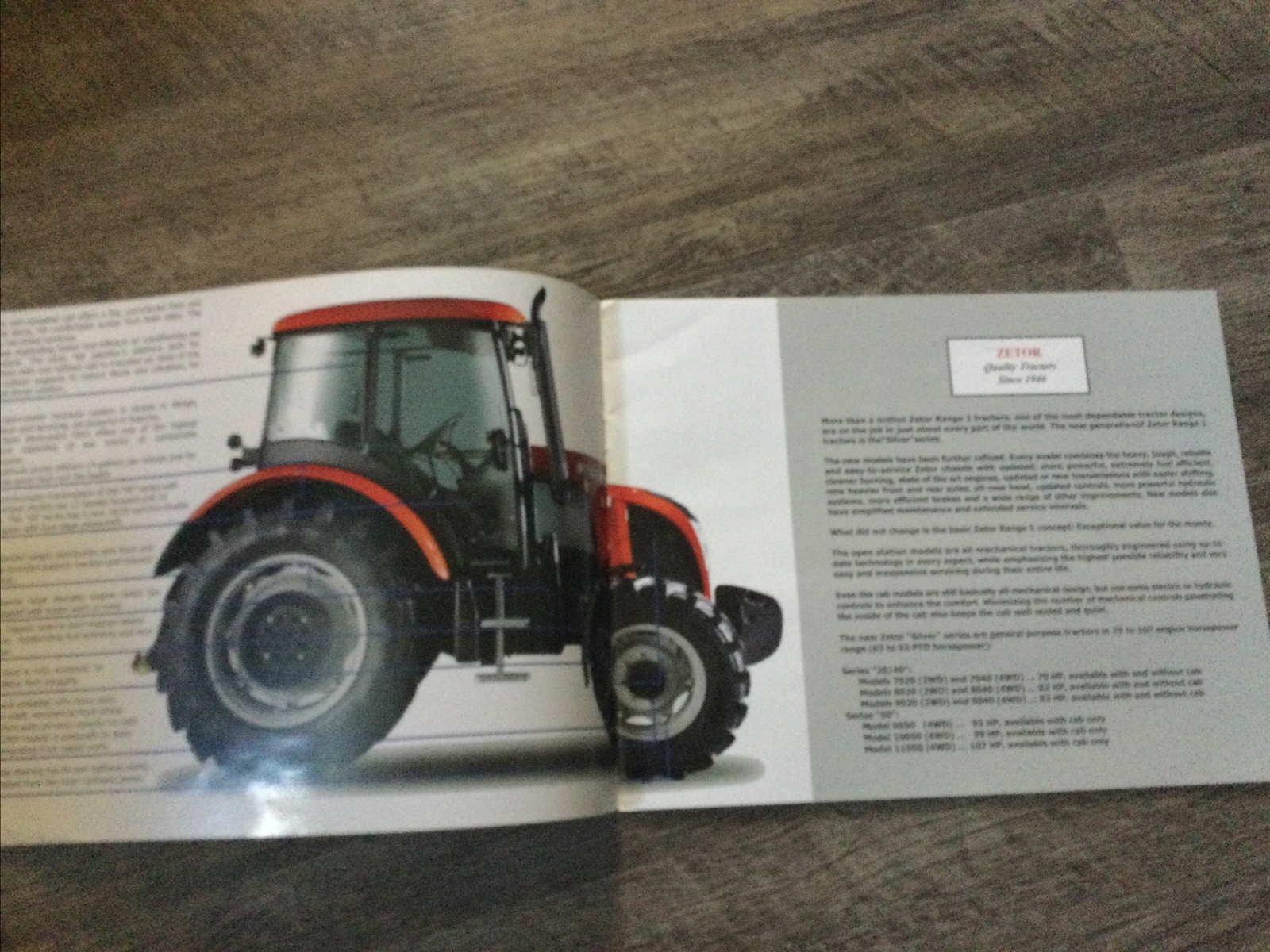 Zetor Silver Series Tractors Brochure