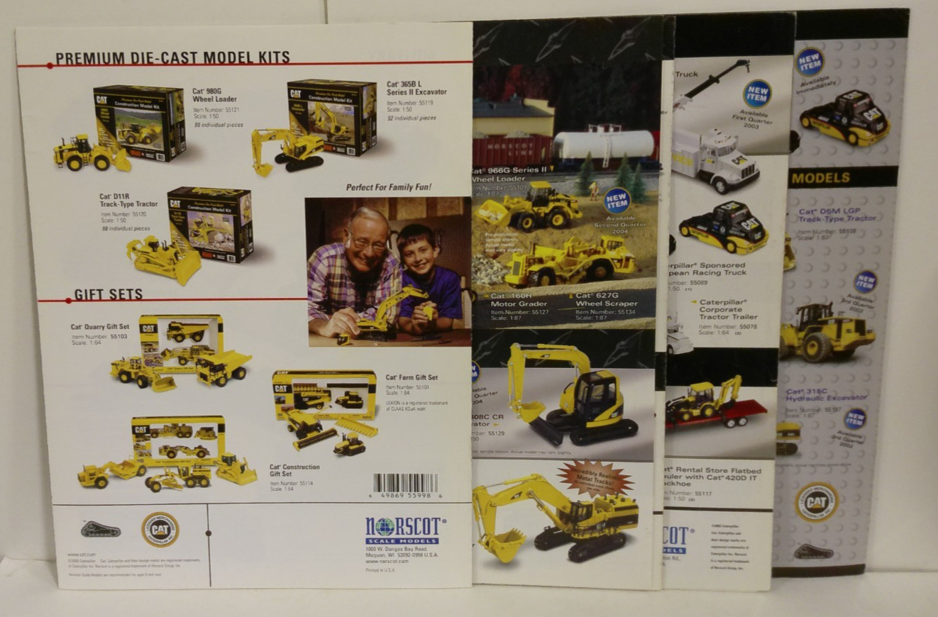 Lot of 4 CAT Norscot Scale Model Replicas Catalogs 2002-2005