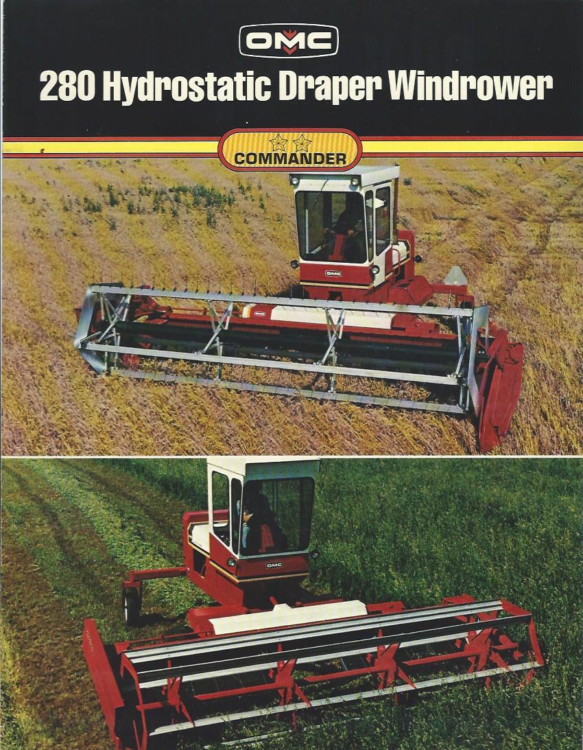 Farm Equipment Brochure – OMC – 280 – Commander Windrower – c1979 (F3626)